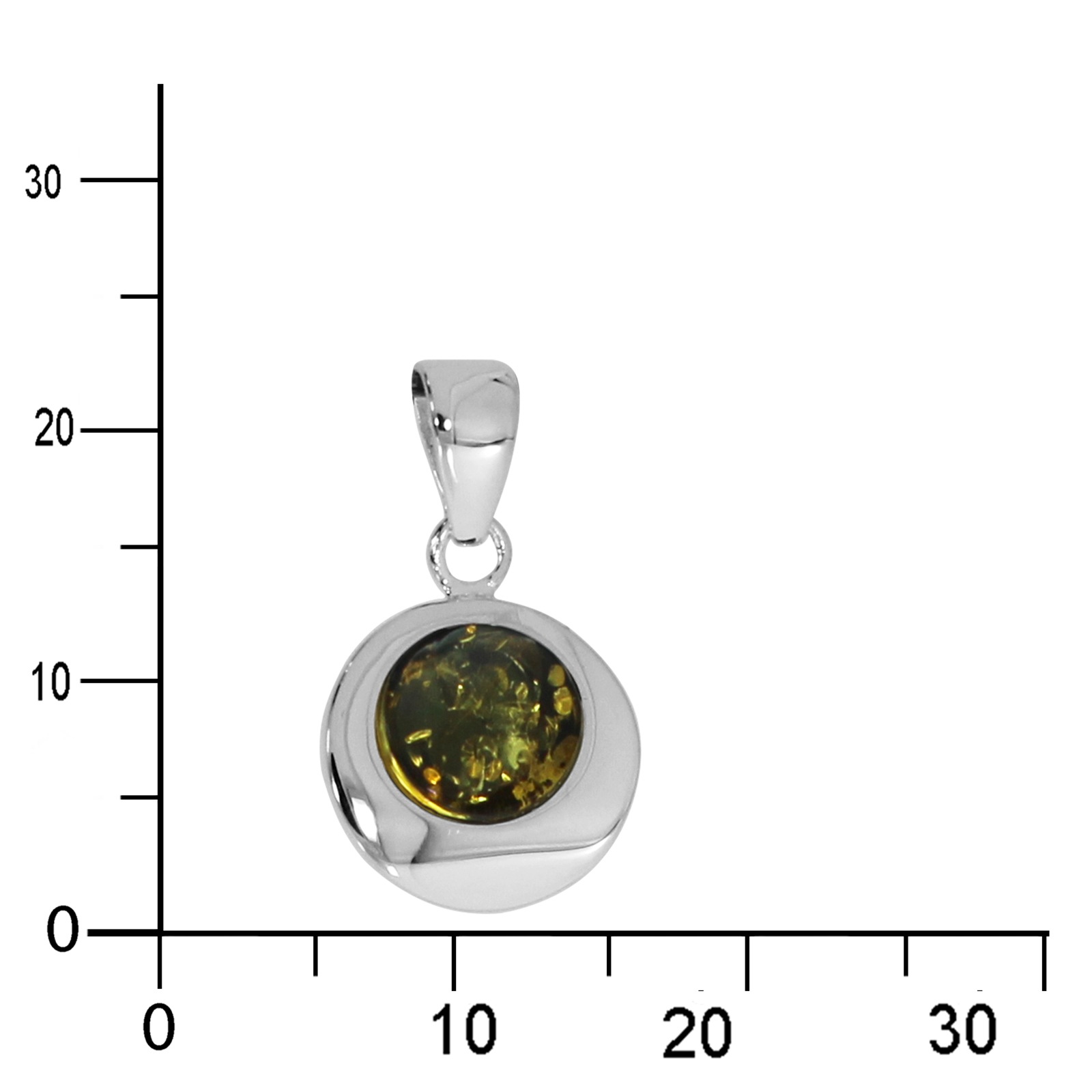 OSTSEE-SCHMUCK Kettenanhänger »Ostsee-Schmuck Anhänger Alina 12 mm Anhänger Alina 12 mm«, (1 tlg.)