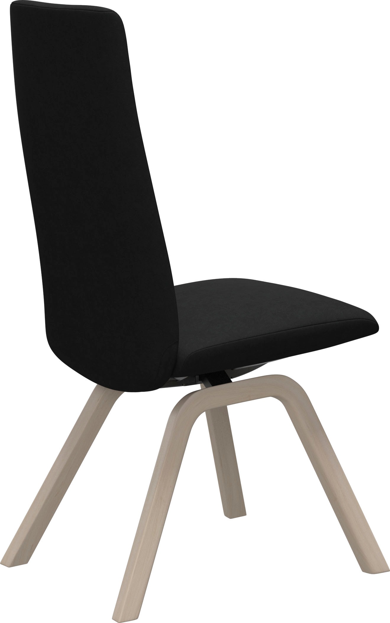 Polsterstuhl STRESSLESS "Laurel", schwarz (schwarz dinamica, eiche gekalkt), B:49cm H:105cm T:60cm, Microfaser DINAMICA (88% Polyester, 12% Polyurethan), Stühle, Polsterstuhl, High Back, Größe M, mit schräggestellten Beinen in Eiche gekalkt 2