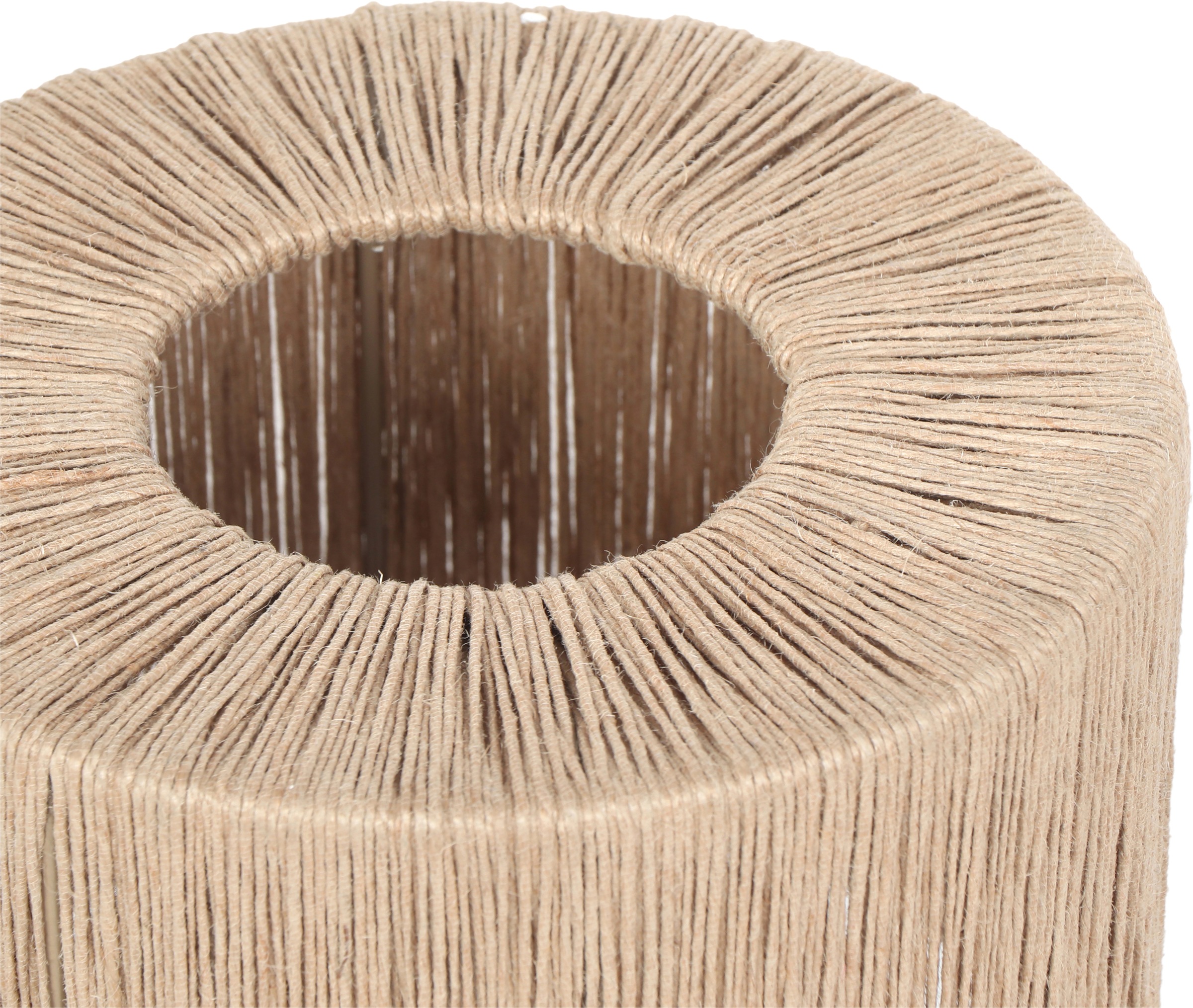 TRIO Leuchten Tischleuchte »SMILLA, runde Tischlampe mit Jute Lampenschirm Ø 21 cm Höhe 45cm« E27 1 Stk. warmweiß - kaltweiß exkl 1x E27 max 10W, Schnurschalter, Nachttischlampe, Wohnzimmer