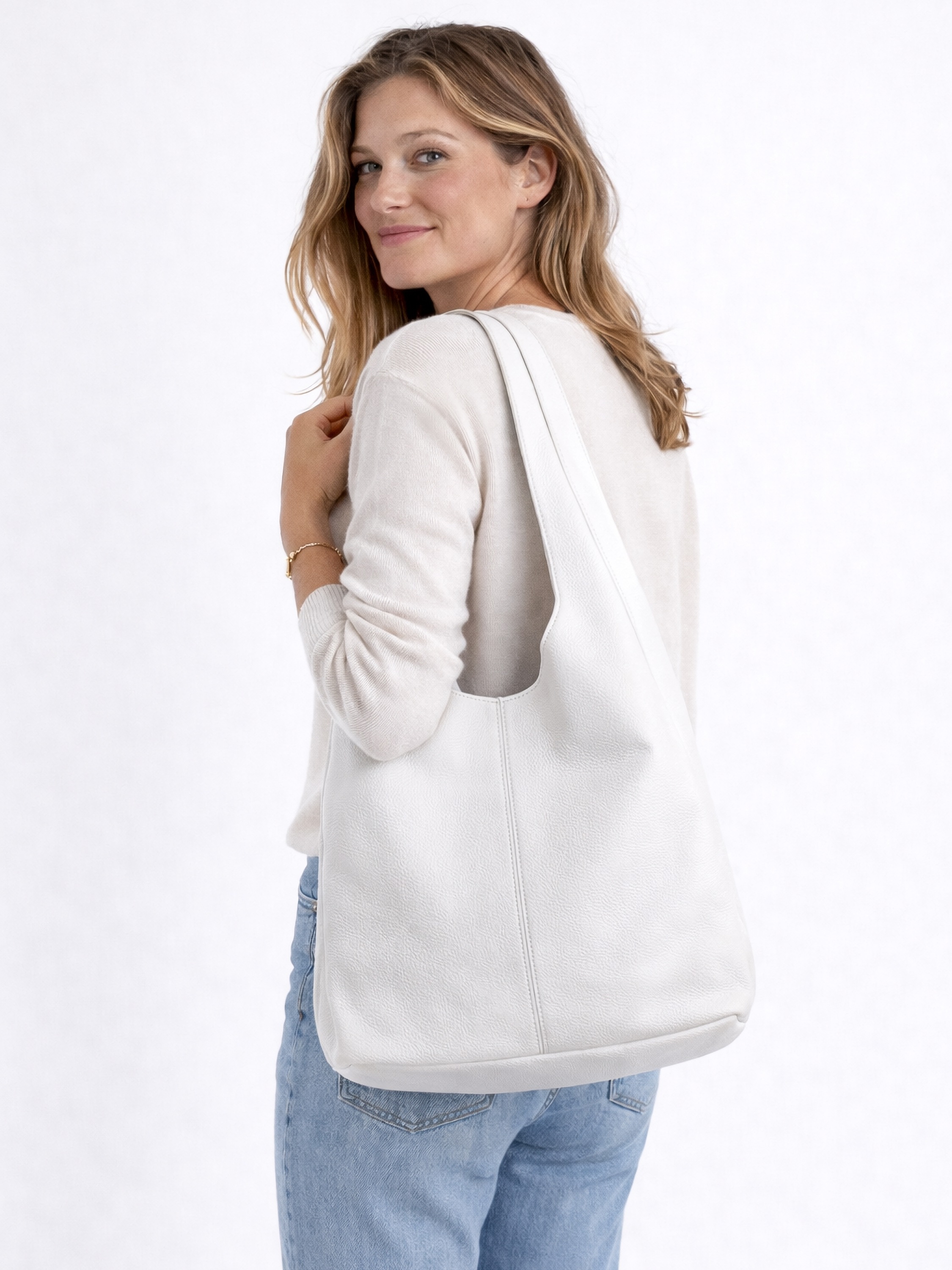 COLLEZIONE ALESSANDRO Schultertasche »White« aus Rindsleder, super soft