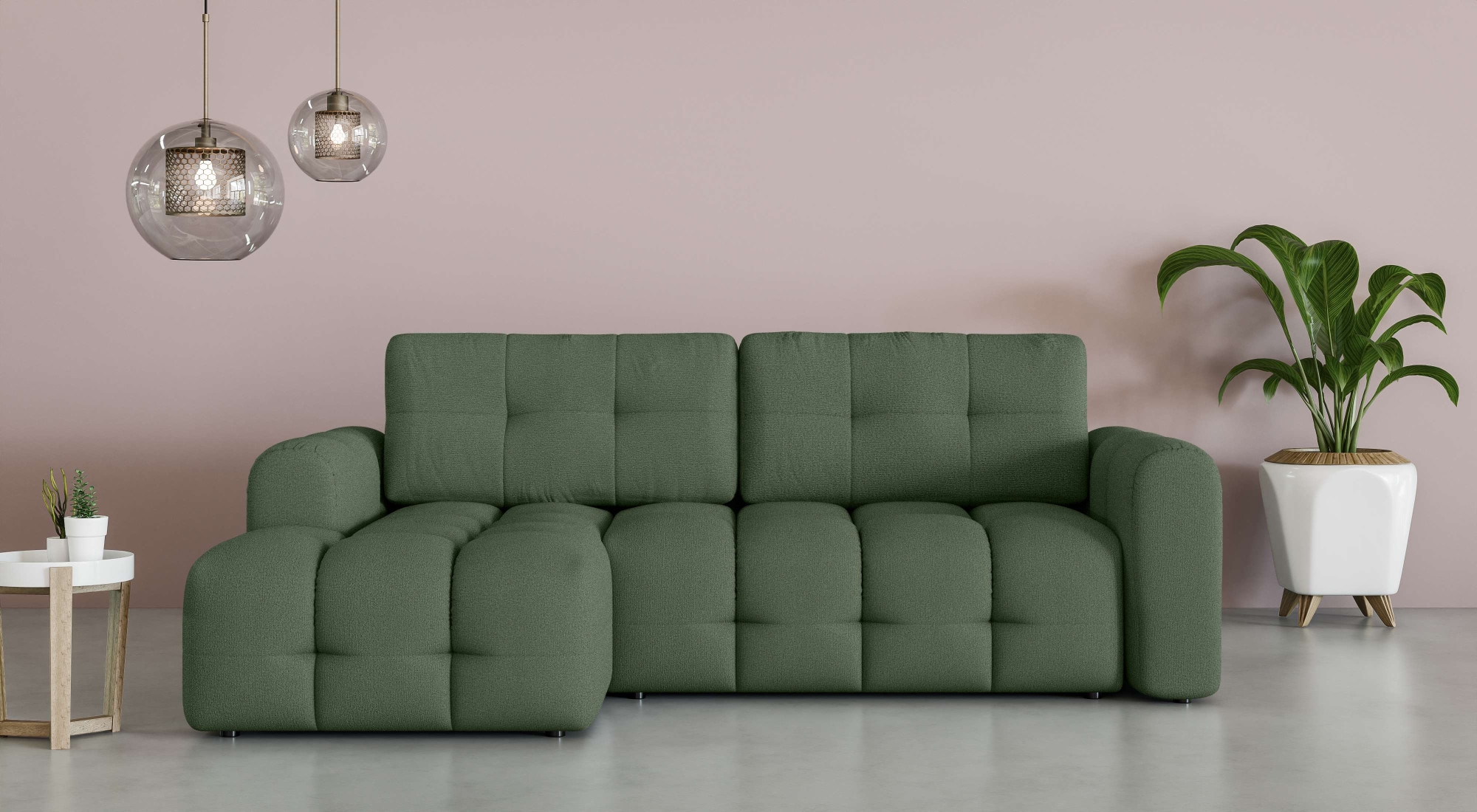 INOSIGN Ecksofa "Manilla, wahlweise mit Bettfunktion, B/T/H 265/170/91 cm", günstig online kaufen
