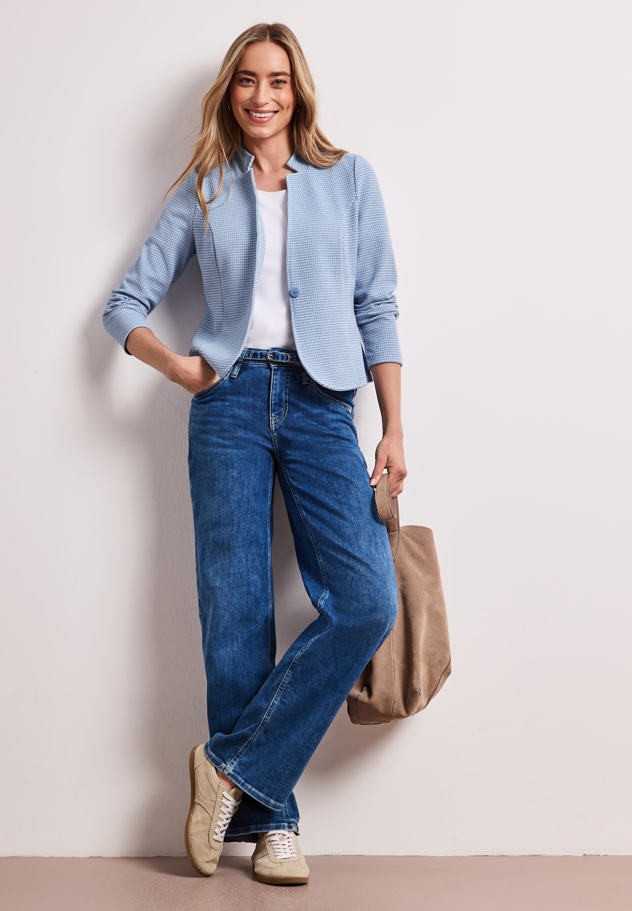 STREET ONE Jackenblazer mit Struktur aus Jersey