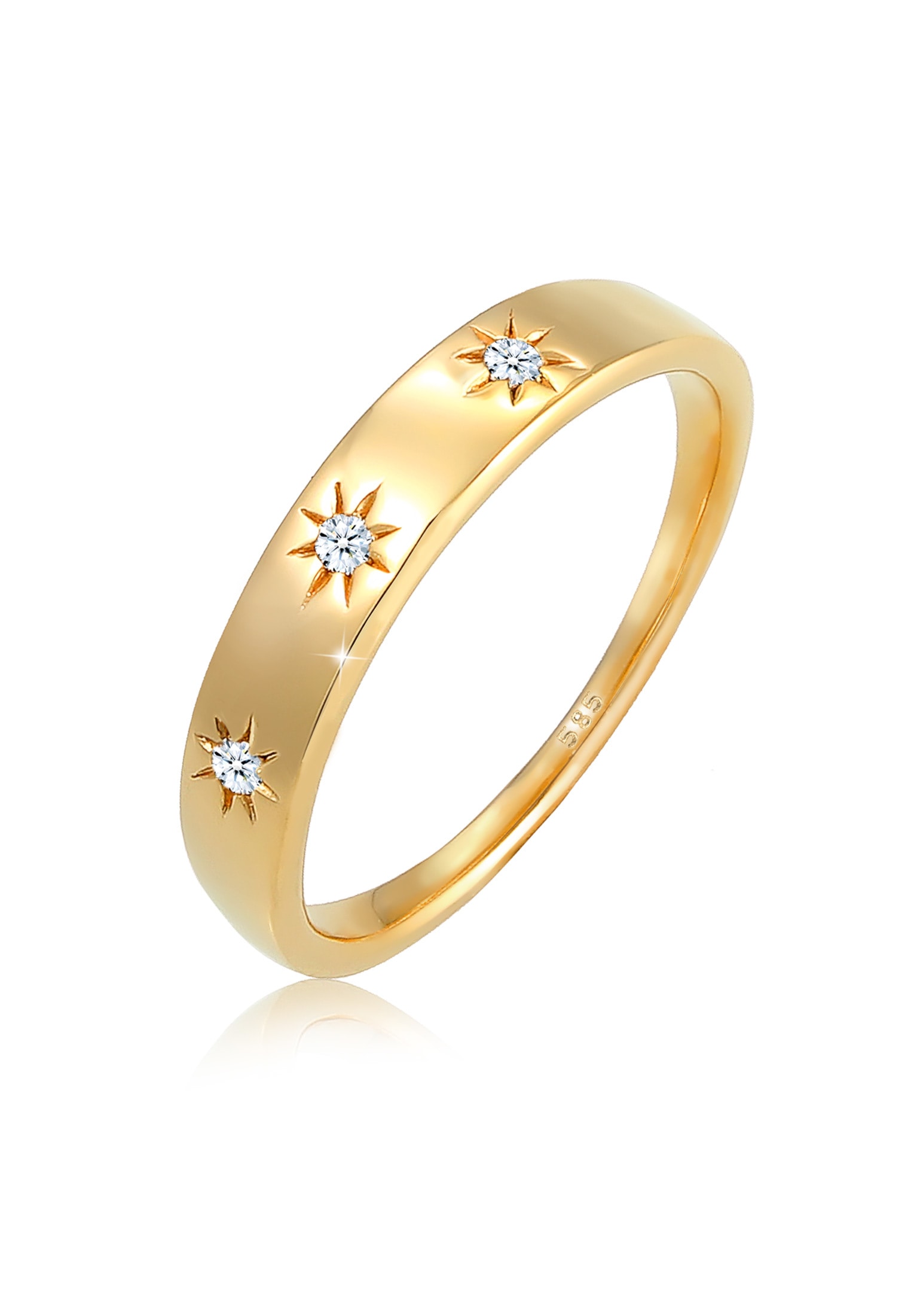 Verlobungsring »Verlobung Stern Diamant 0.06 ct. 585 Gold«