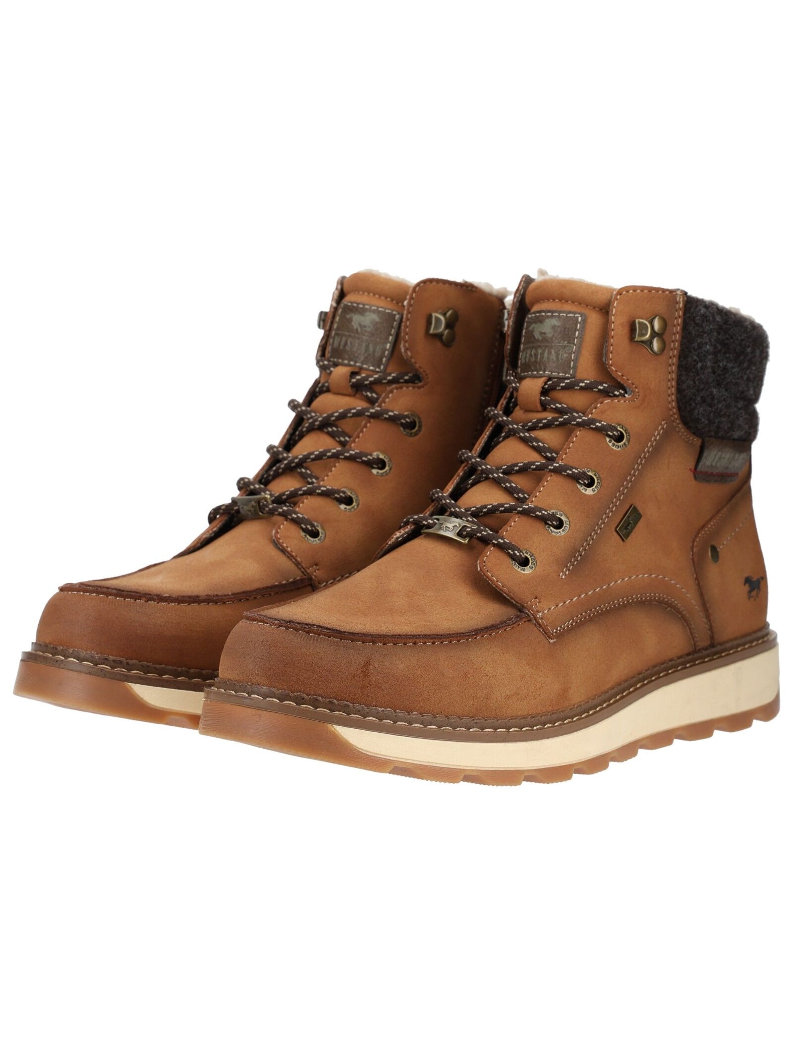 Mustang Shoes Schnürstiefelette »Mustang Shoes Stiefelette Lederimitat«