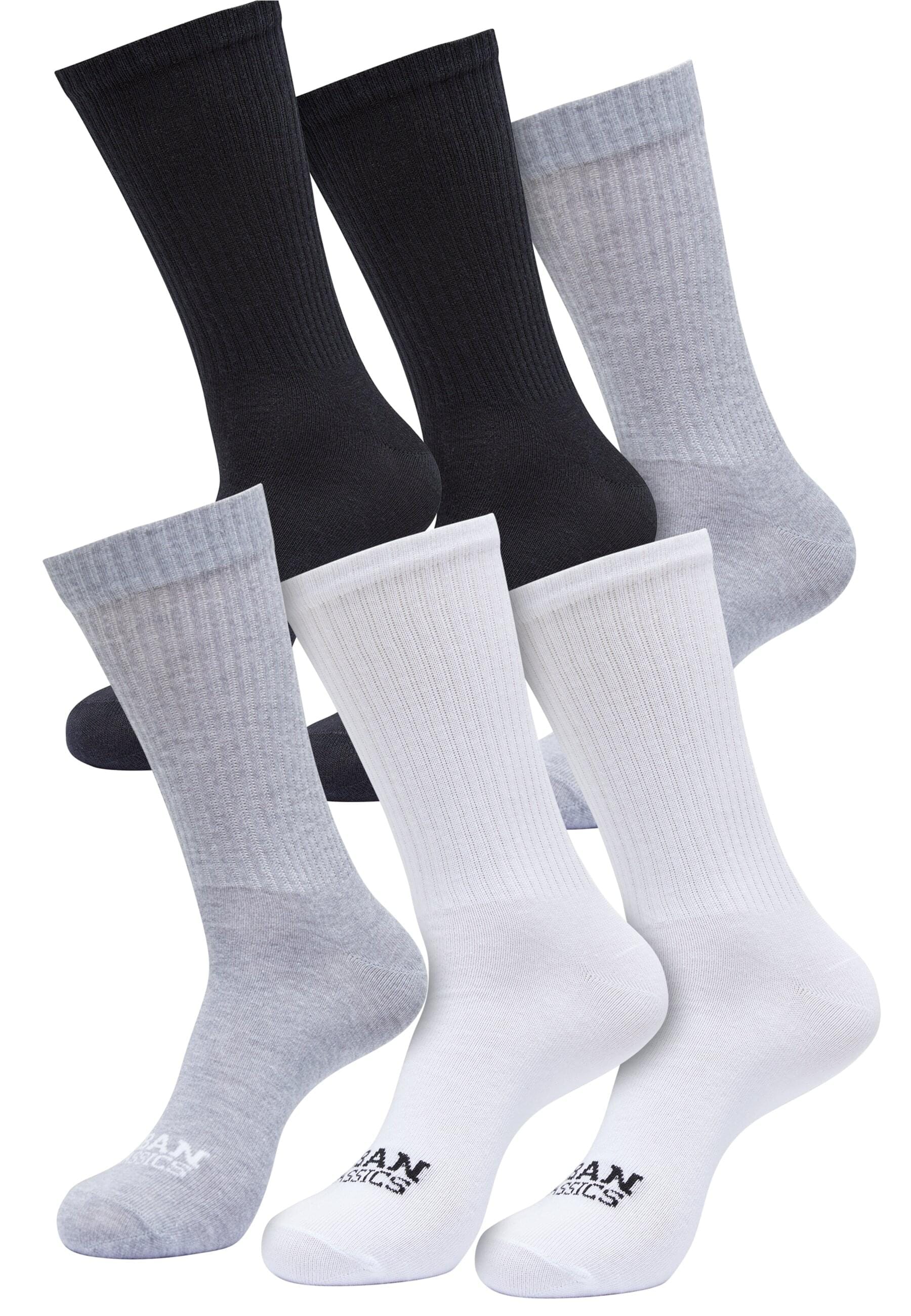 URBAN CLASSICS Basicsocken "Urban Classics Unisex Simple Flat Knit Socks 6-Pack", (1 Paar)