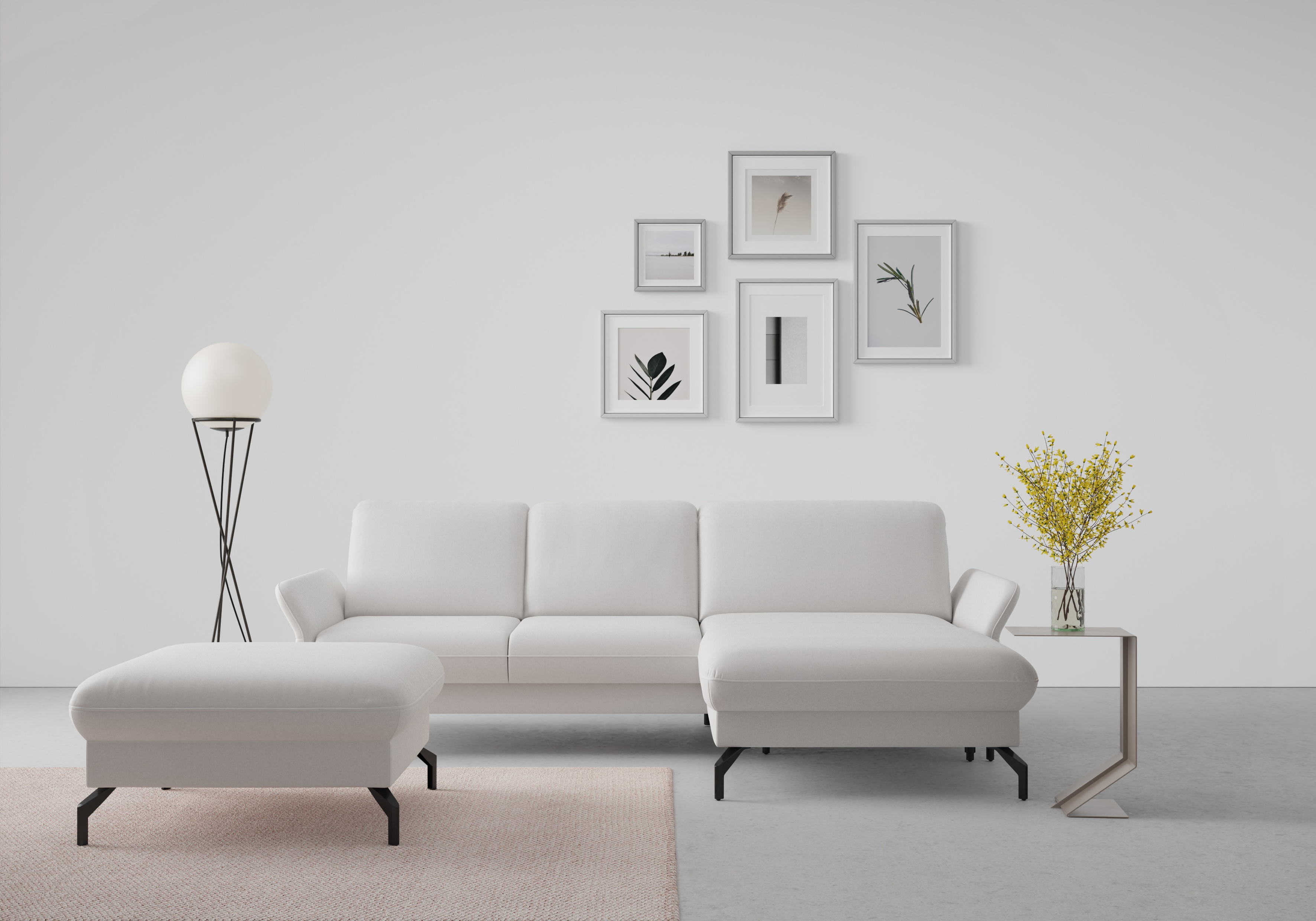 sit&more Ecksofa "Fashion L-Form" wahlweise mit Kopfteilverstellung und Vorziehsitz, motorisch