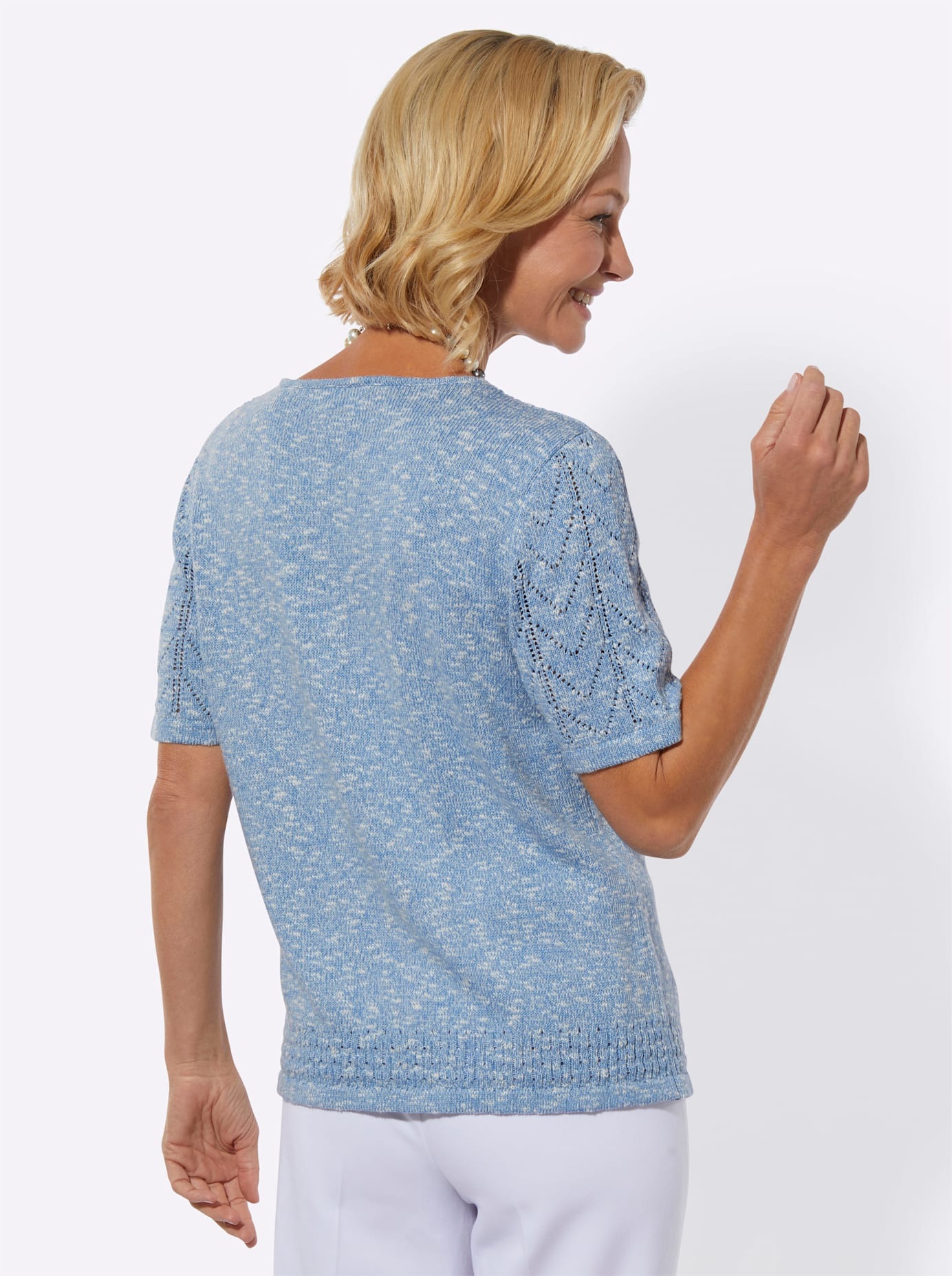 Classic Rundhalspullover "Ajour-Pullover" günstig online kaufen