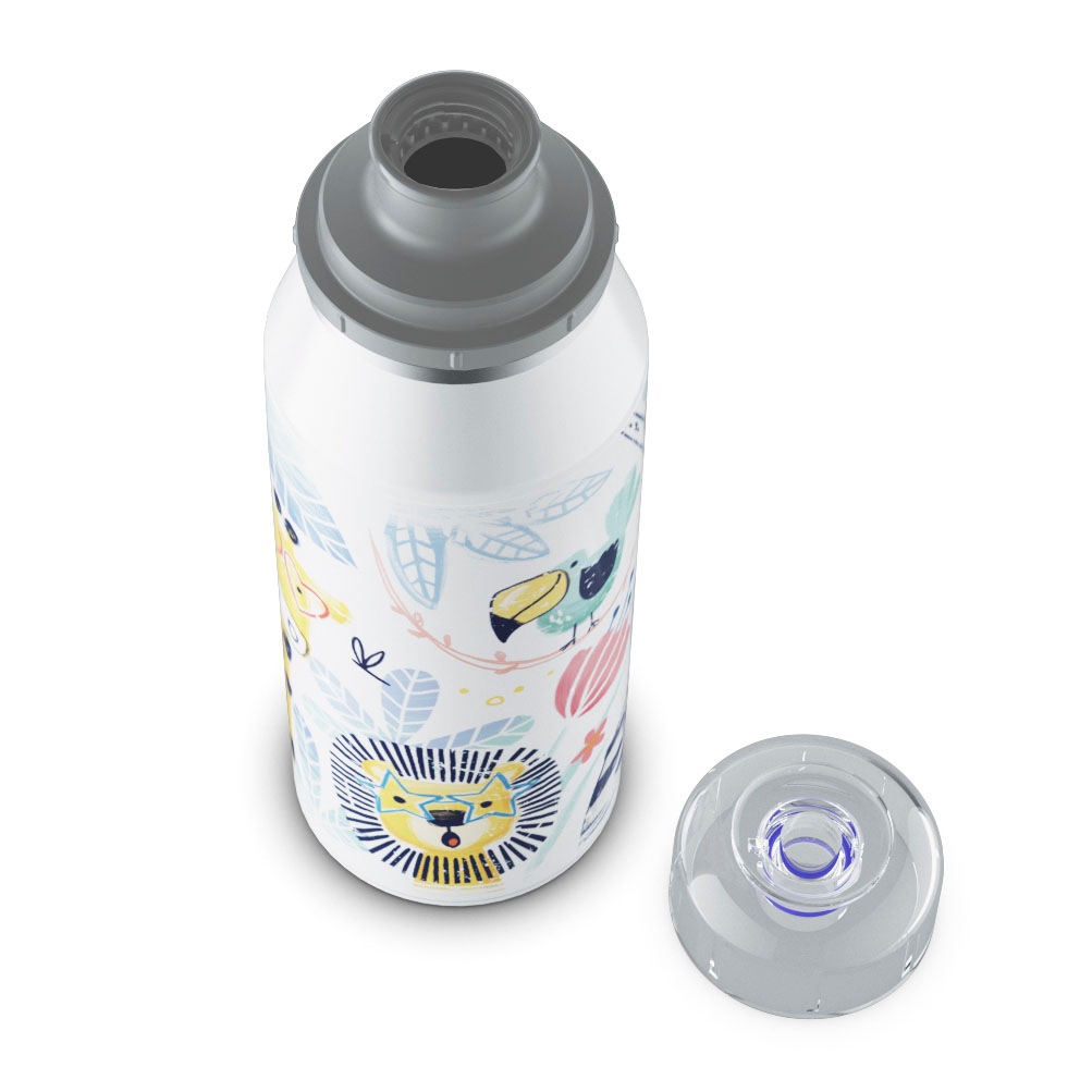 Alfi Isolierflasche »KIDS ISO BOTTLE,  Edelstahlkörper, spülmaschinenfest« 12h heiß & 24h kalt, Trinköffnung mit konsistentem Trinkfluss