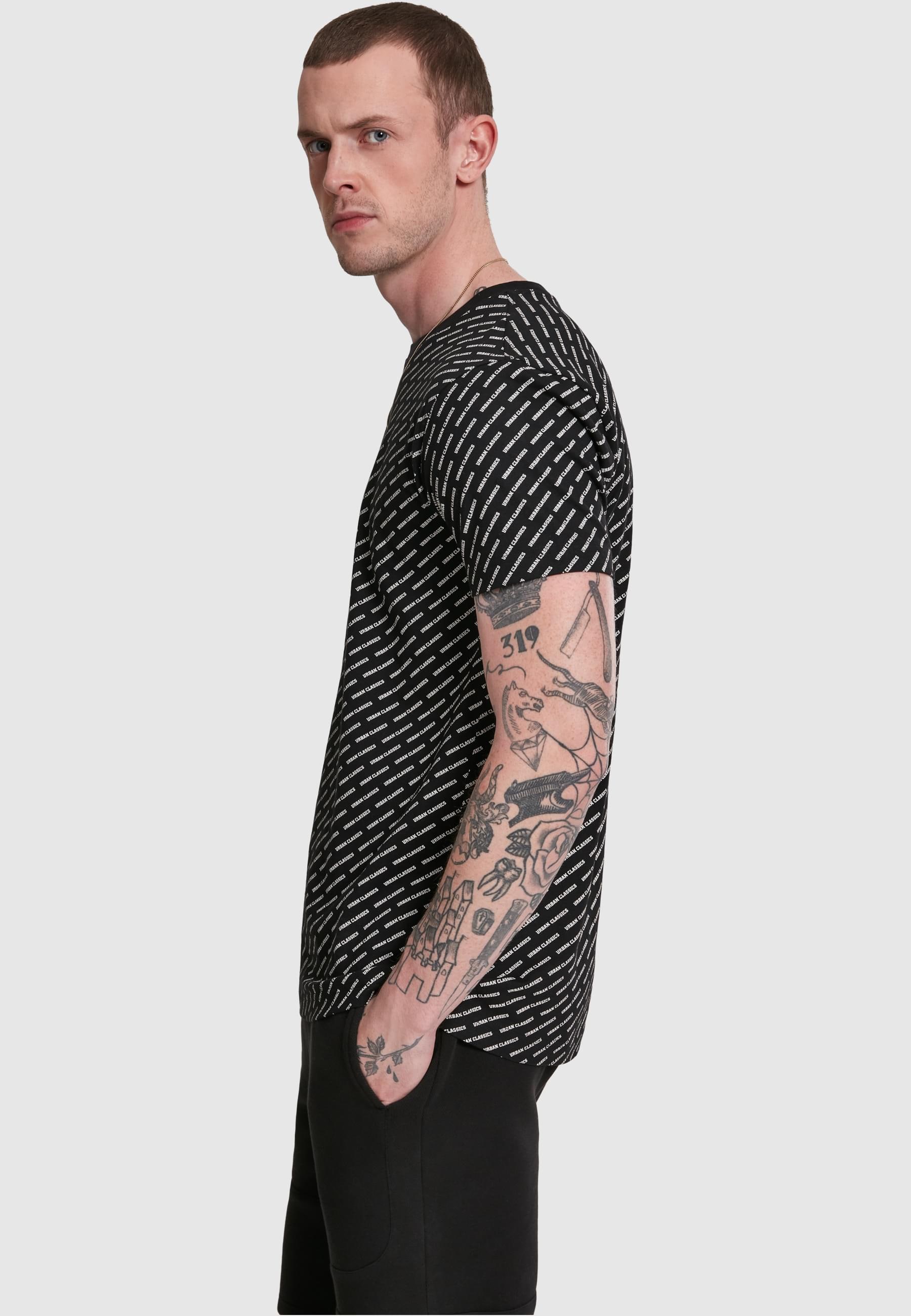 URBAN CLASSICS T-Shirt »Urban Classics Herren Allover Logo Tee«, (1 tlg.)