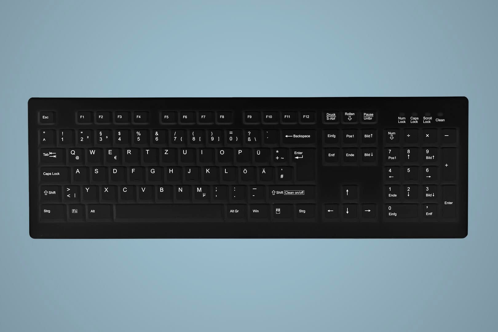 Cherry Tastatur »AK-C8100«, (Fn-Tasten-USB-Anschluss-Windows-Sperrtaste-Ziffernblock)