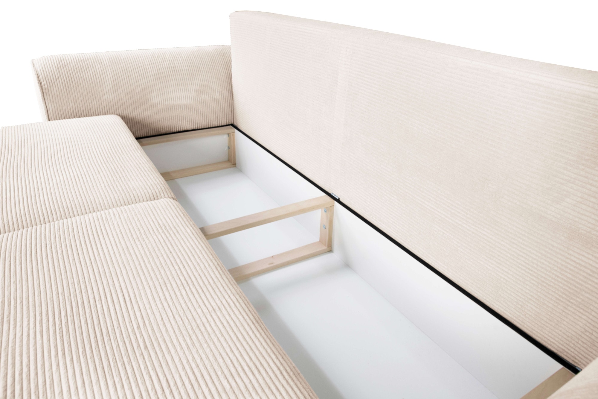 INOSIGN 3-Sitzer »BEATRICE auch als Schlafsofa mit Bettkasten, B/T/H 250/107/92 cm«, wahlweise mit Bettfunktion, incl. 2 Zierkissen, Wellenfederung