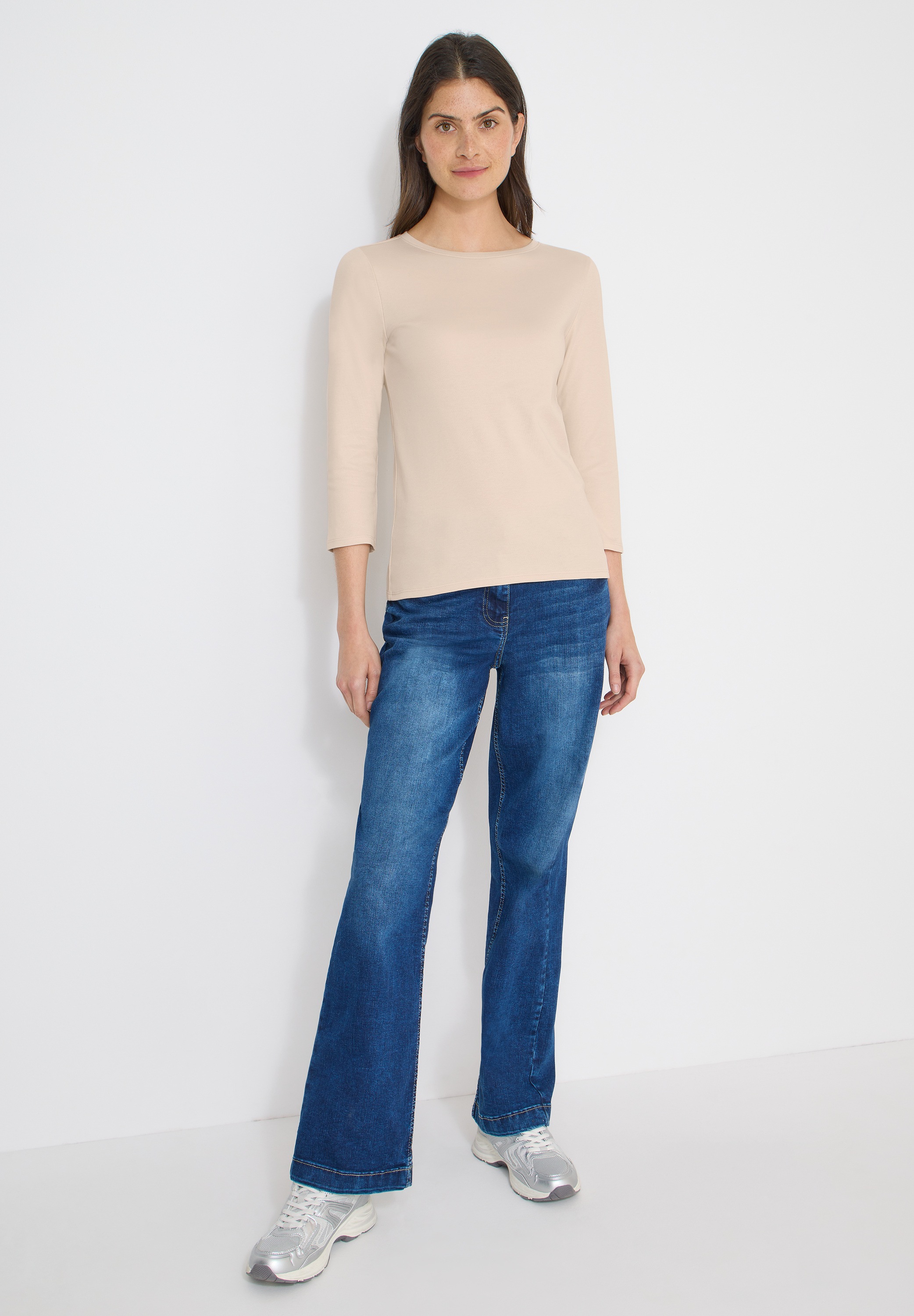 Cecil 3/4-Arm-Shirt aus reiner Baumwolle