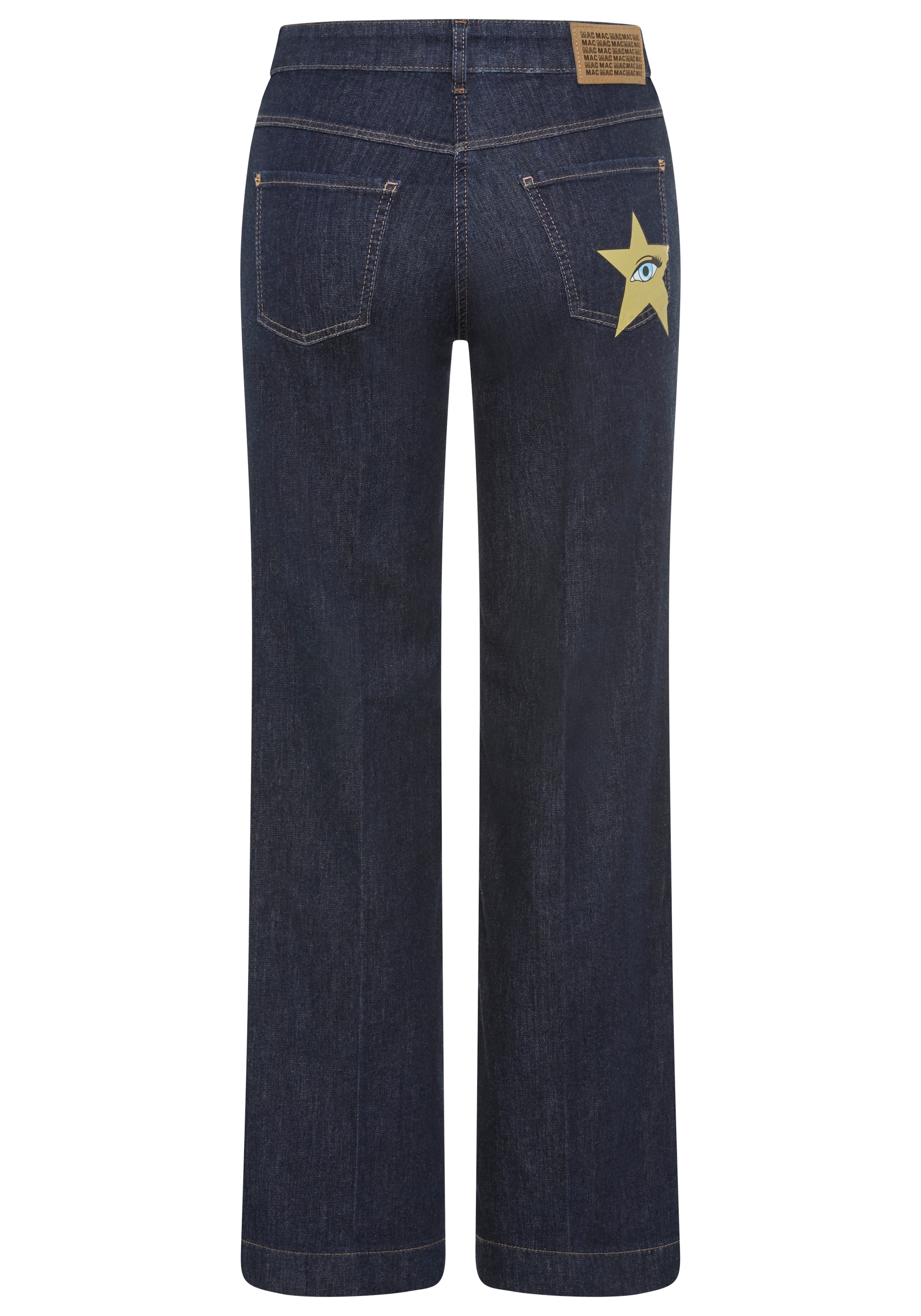 MAC 5-Pocket-Jeans »WIDE star« mit Aufdruck "Star" auf der Gesäßtasche, weites Bein