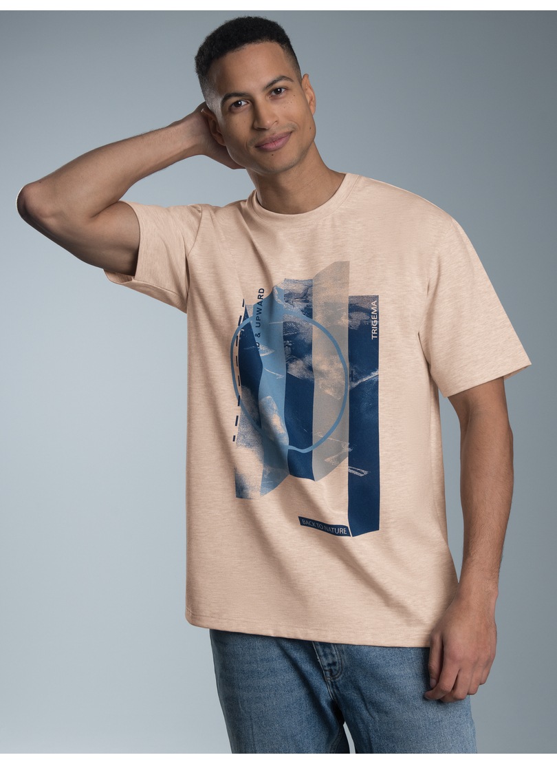 Trigema T-Shirt »TRIGEMA T-Shirt mit modischem Printmotiv«, (1 tlg.)