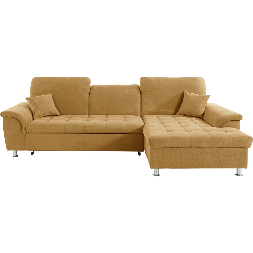 DOMO collection Ecksofa »Franzi«, wahlweise mit Kopfteilverstellung (dann Tiefe: 170 cm)