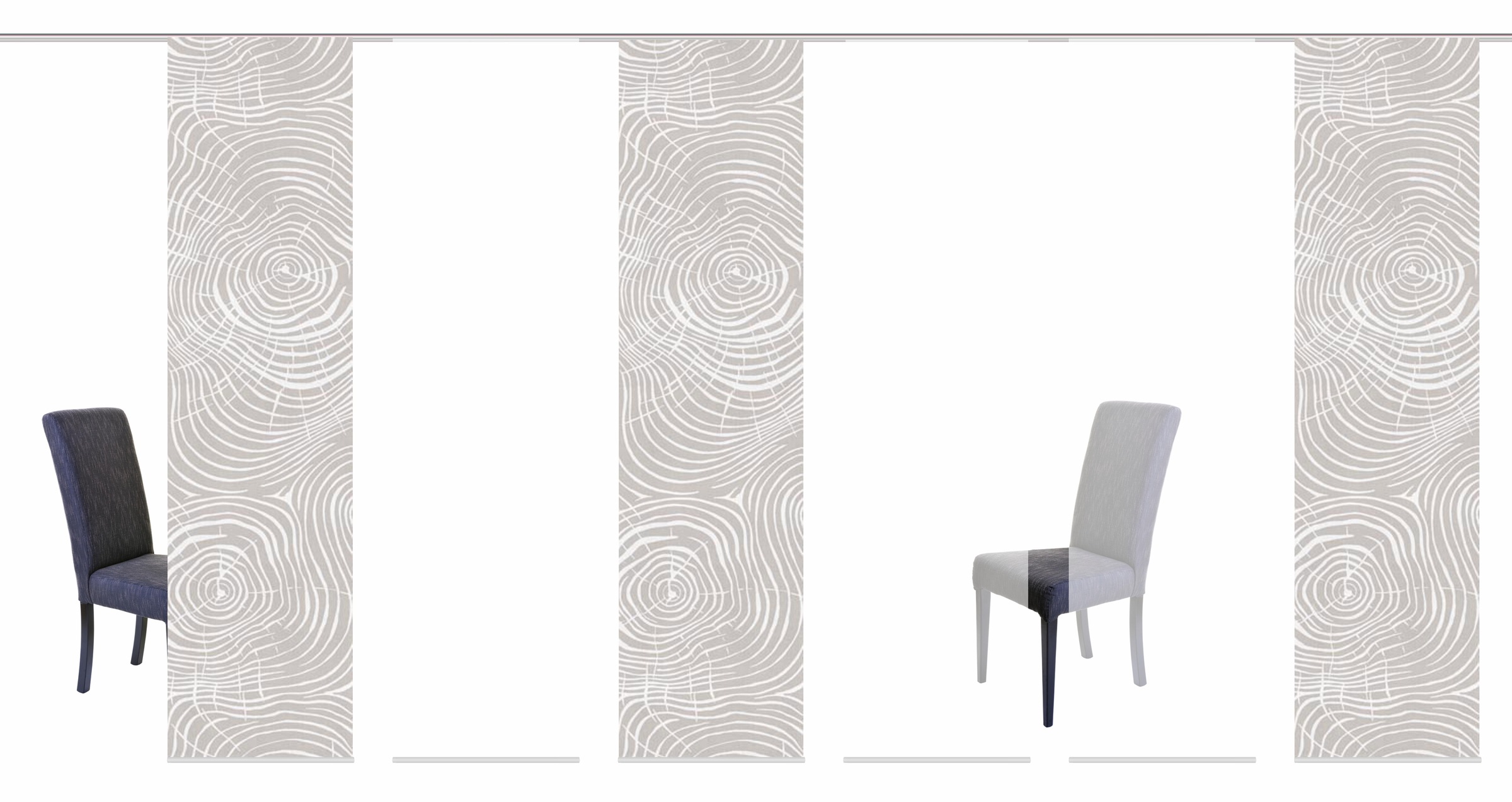 HOME WOHNIDEEN Schiebegardine "MADERAS" Klettband 6 Stk. tlg. HxB: 245x60, günstig online kaufen
