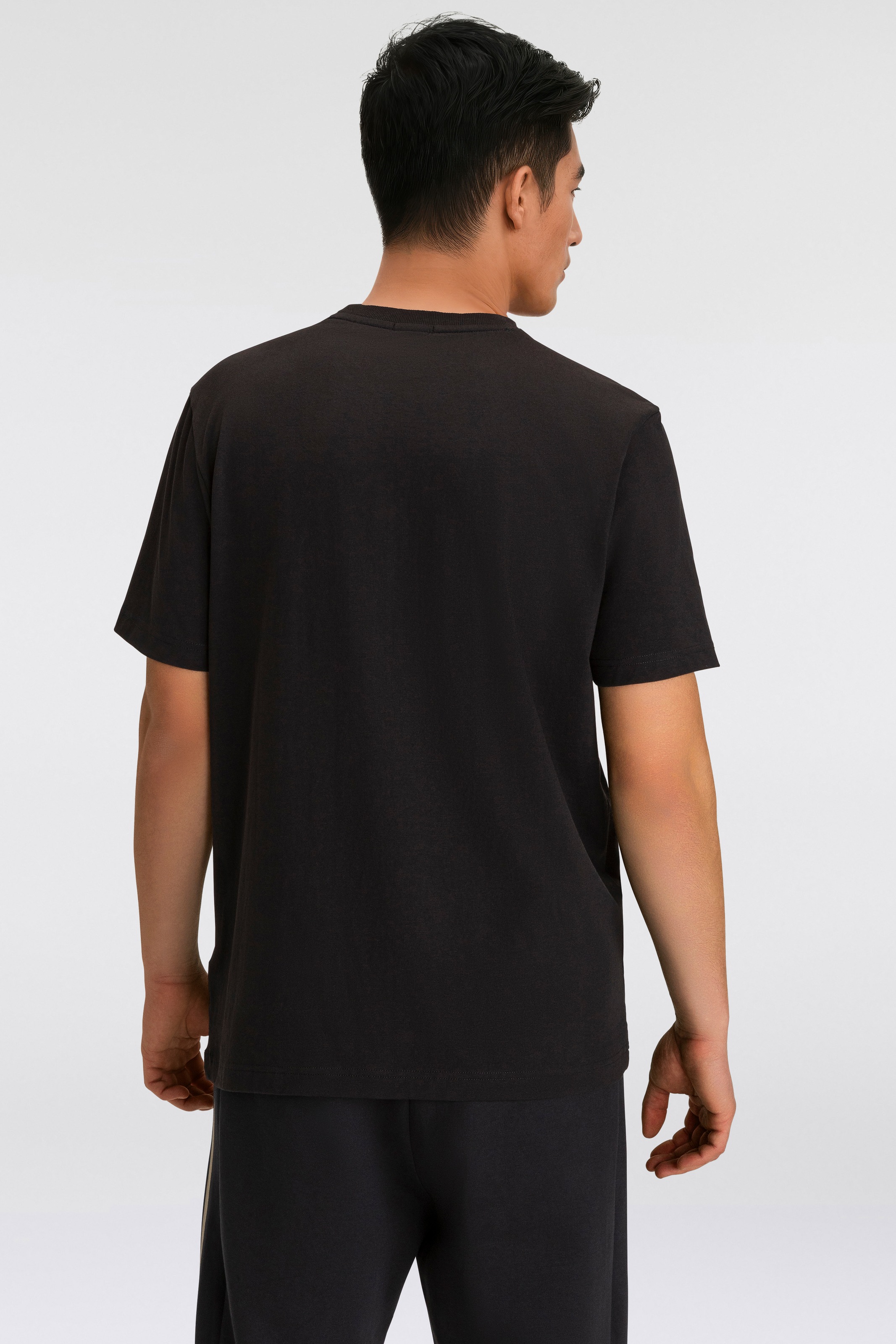 BOSS GREEN Rundhalsshirt »Tee«, mit gummiertem Kontrast-Logo