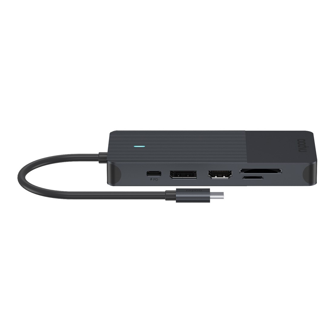 Rapoo USB-Adapter »UCM-2006 USB-C Multiport Adapter, 12in1, Grau« USB-C zu 3,5-mm-Klinke | DisplayPort | HDMI | MicroSD-Card | RJ-45 (Ethernet) | SD-Card | USB 2.0 | USB 3.0 Typ A | USB-C 18 cm