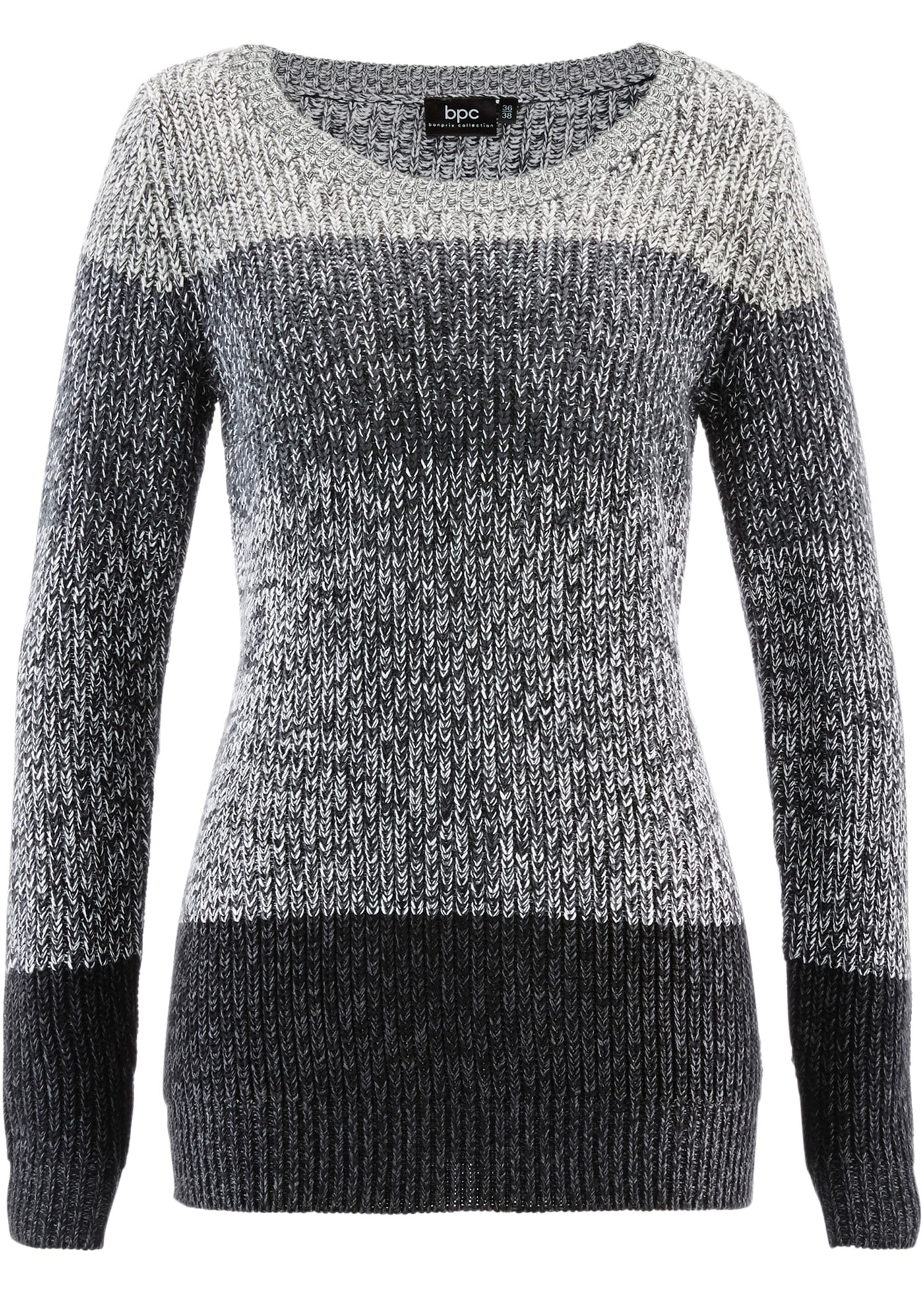 bonprix Strickpullover in melierter farbverlaufender Optik