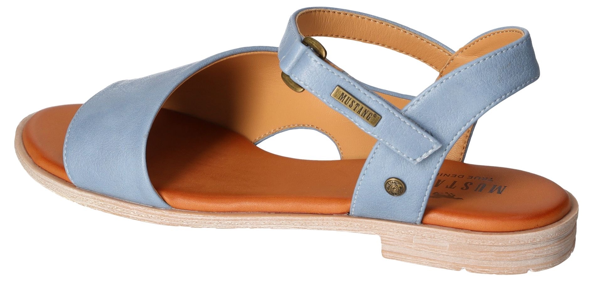 Mustang Shoes Sandale, Sommerschuh, Sandalette, Riemchensandale in asymmetrischer Form