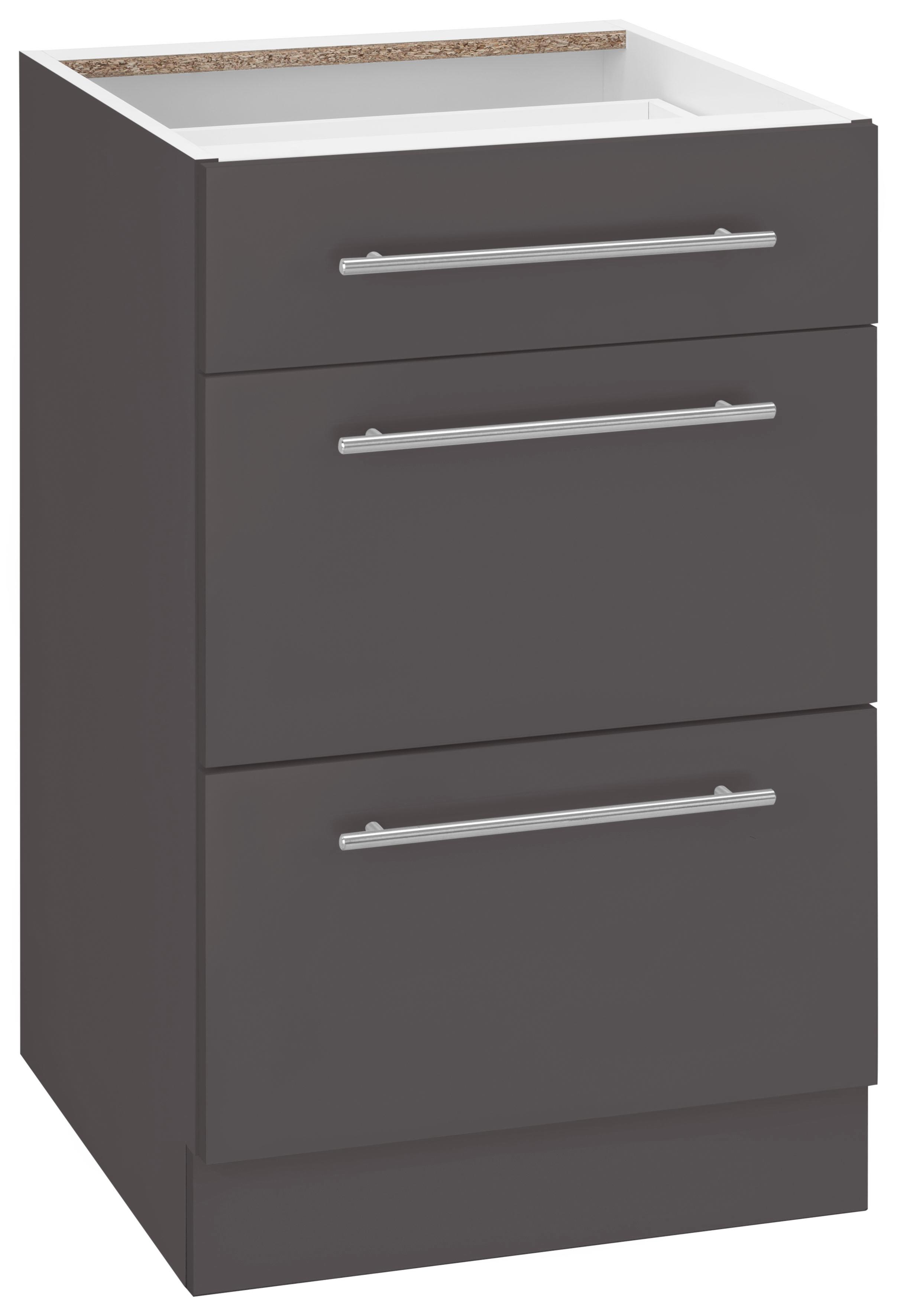 wiho Küchen Unterschrank "Flexi2, Breite 50 cm" 1 Schubkasten, 2 Auszüge