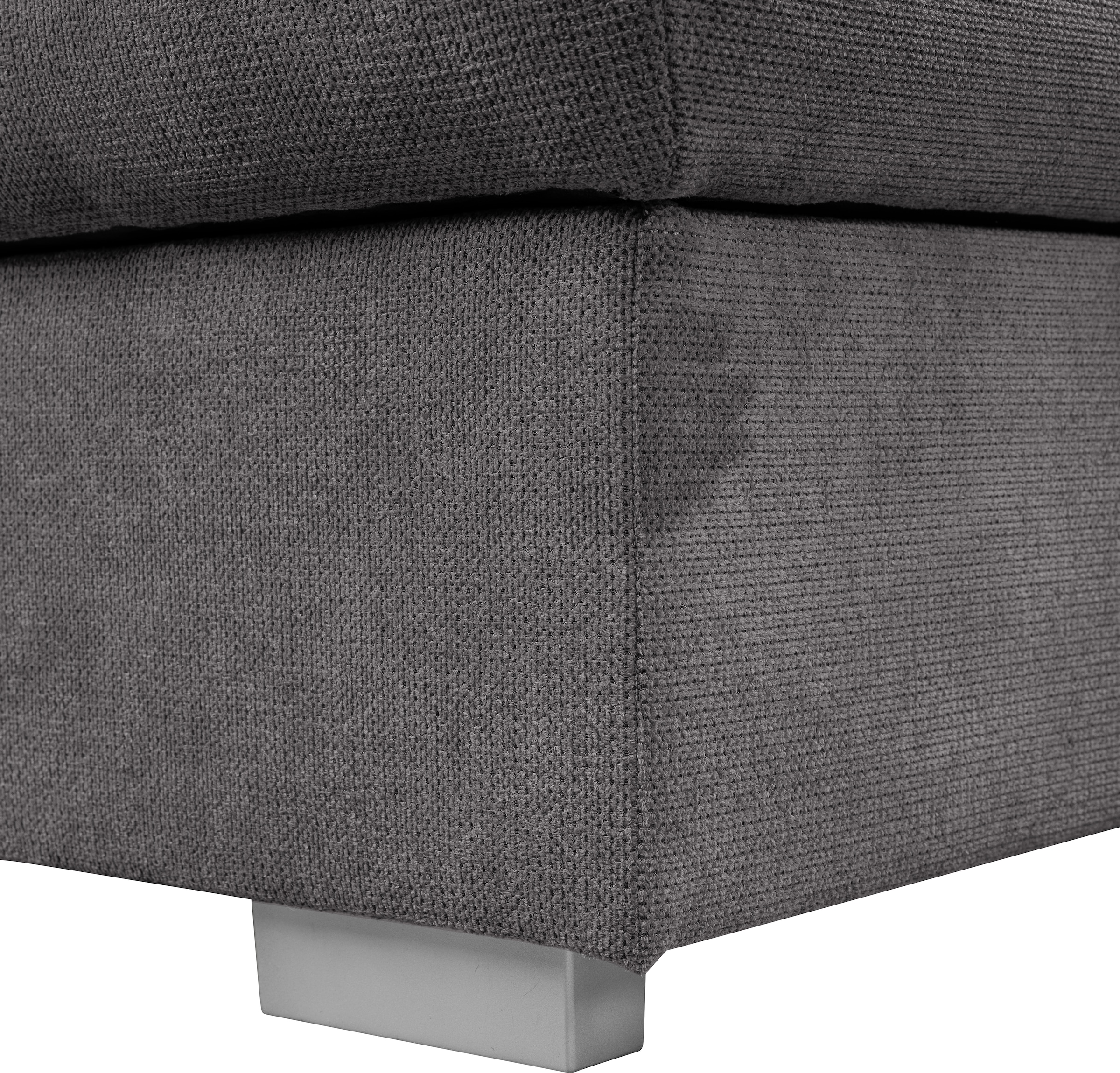WERK2 Ecksofa Carmen, Sofa, Eckcouch mit Schlaffunktion, Bettkasten und Sitztiefenverstellung