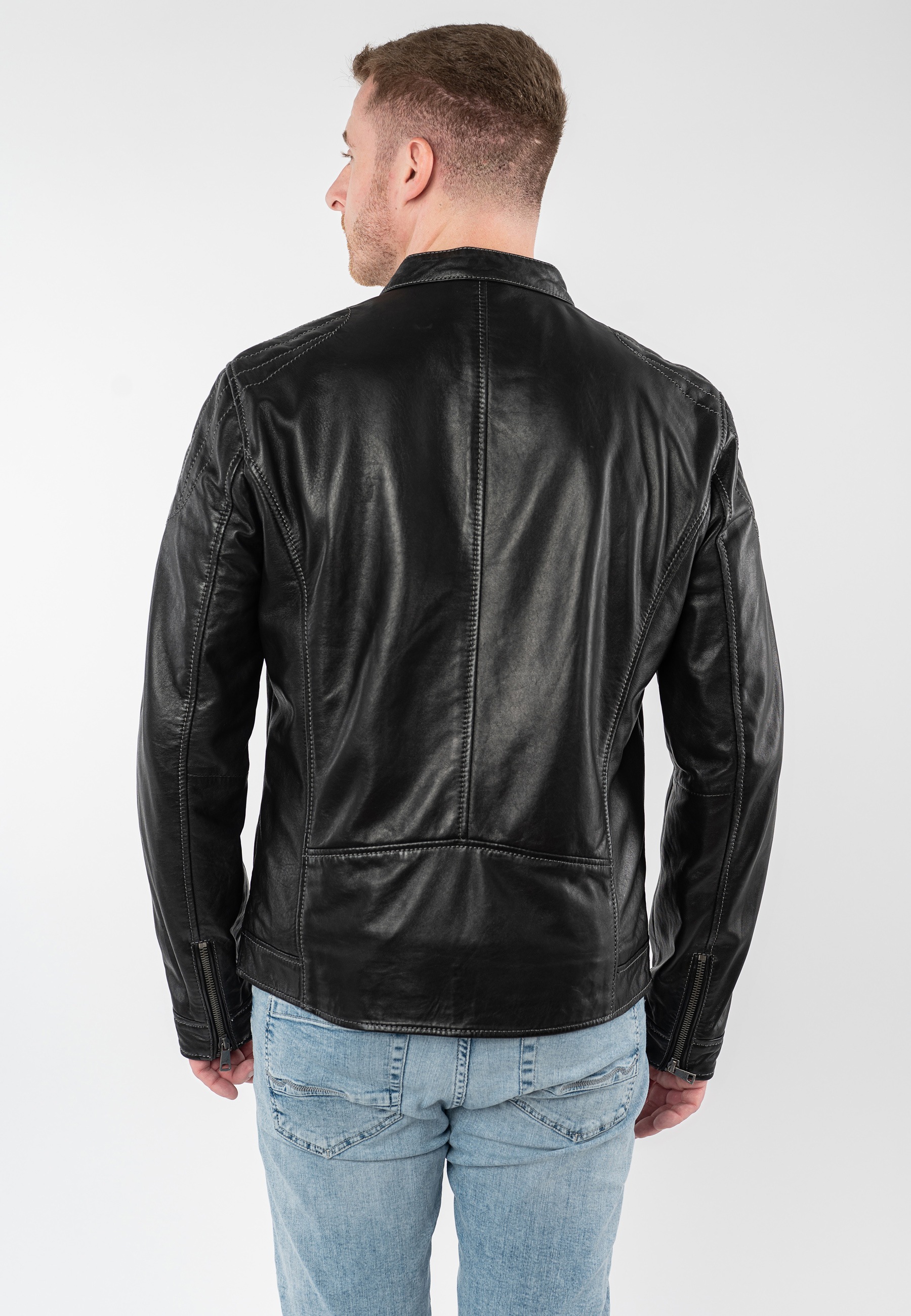 Mauritius Lederjacke "MMOrvay" mit Bikerkragen günstig online kaufen
