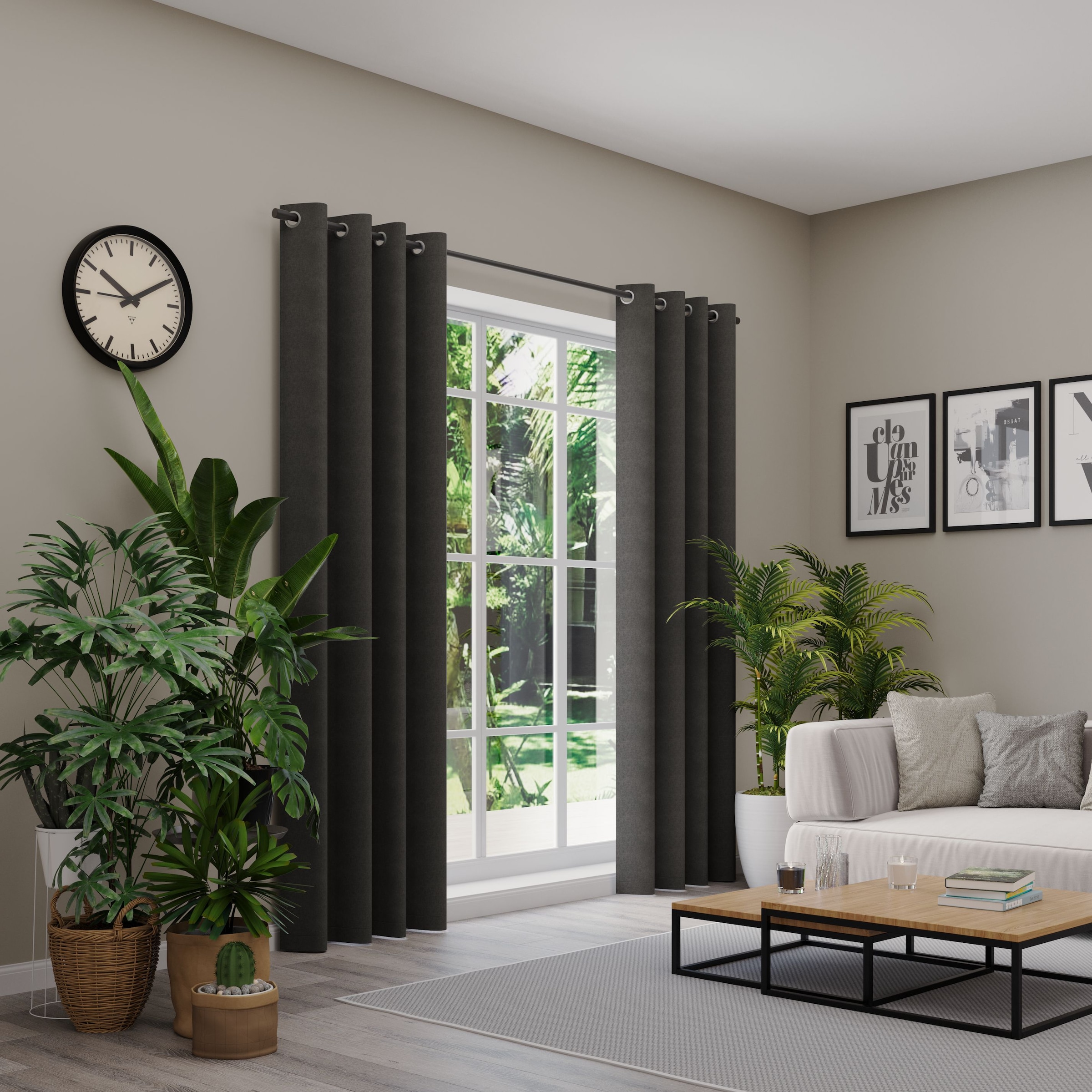 Neutex for you Vorhang "BELMONDO" Ösen 1 Stk. tlg. Uni mit samtiger Oberflä günstig online kaufen