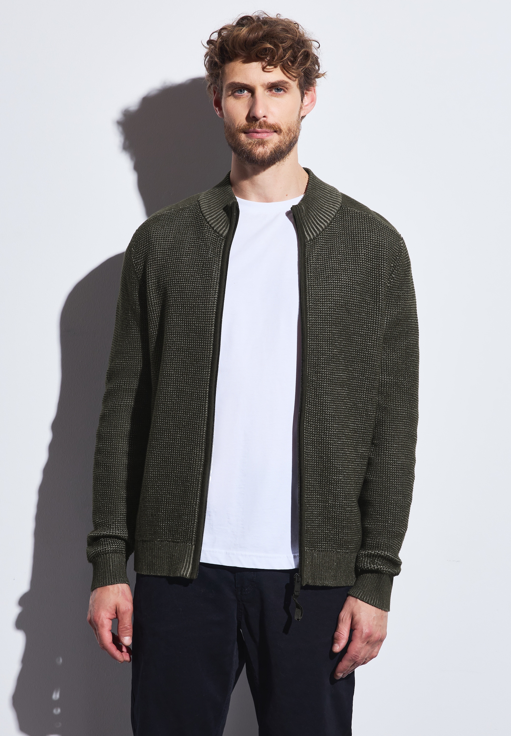 STREET ONE MEN Cardigan, aus reiner Baumwolle günstig online kaufen