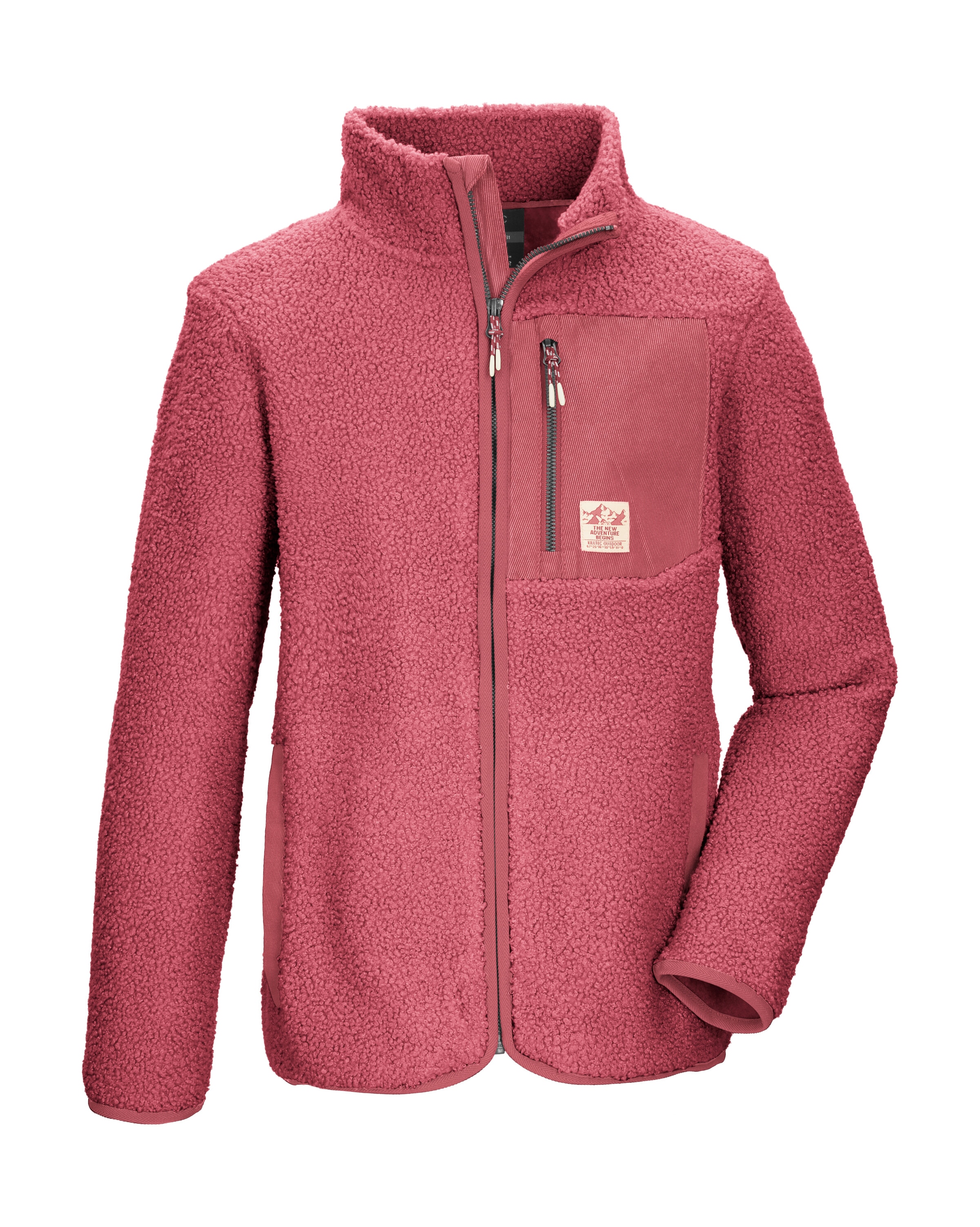 Killtec Fleecejacke »KOW 140 GRLS FLC JCKT« Weiche Sherpa-Fleecejacke mit Kinnschutz und Stauraum