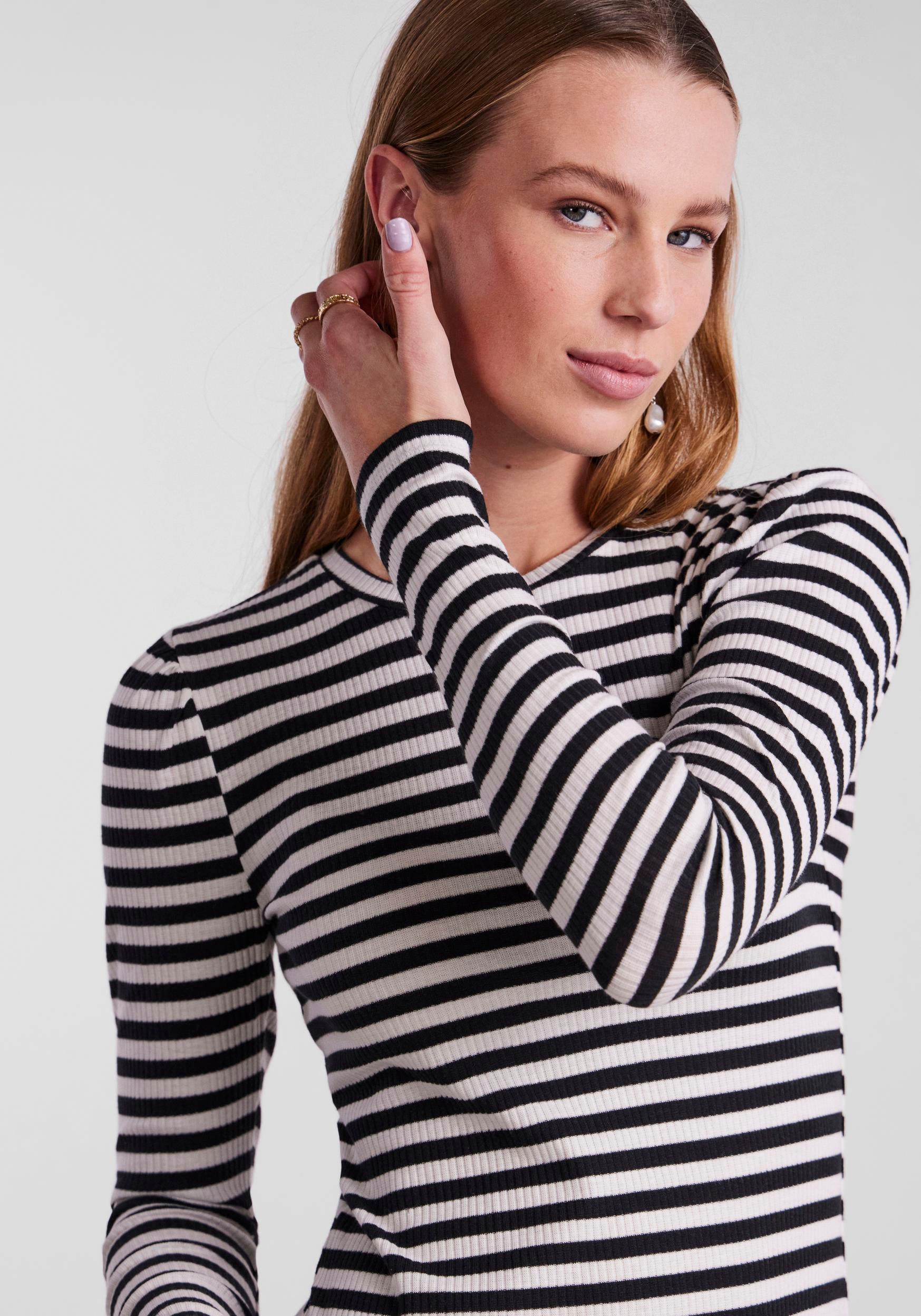 pieces Langarmshirt »PCRUKA LS PUFF TOP NOOS BC« für bestellen | BAUR | V-Shirts