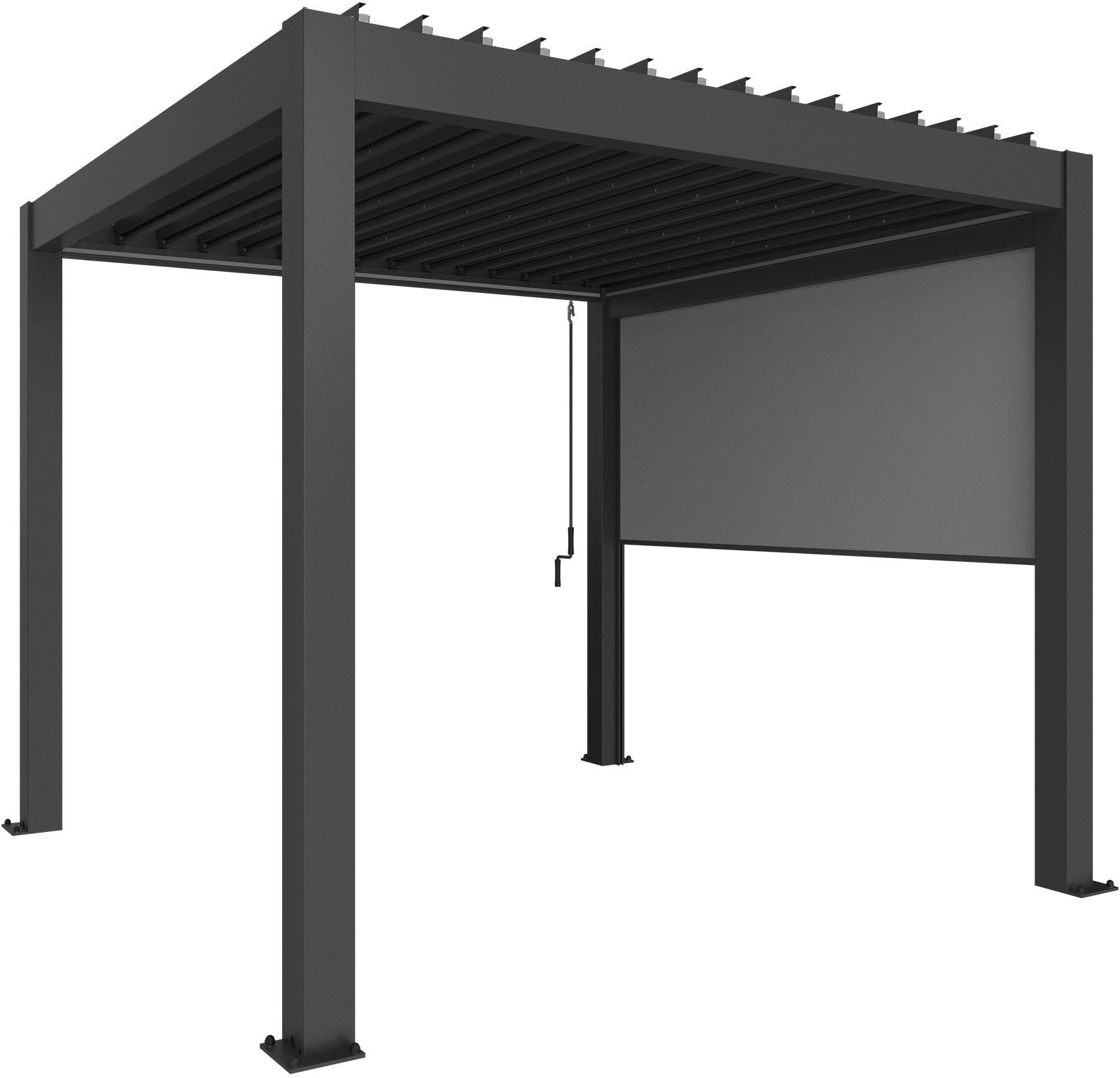 Biohort Rollo ", Sonnenschutz für 4m-Seite von biohort Pergola" Lichtschutz günstig online kaufen