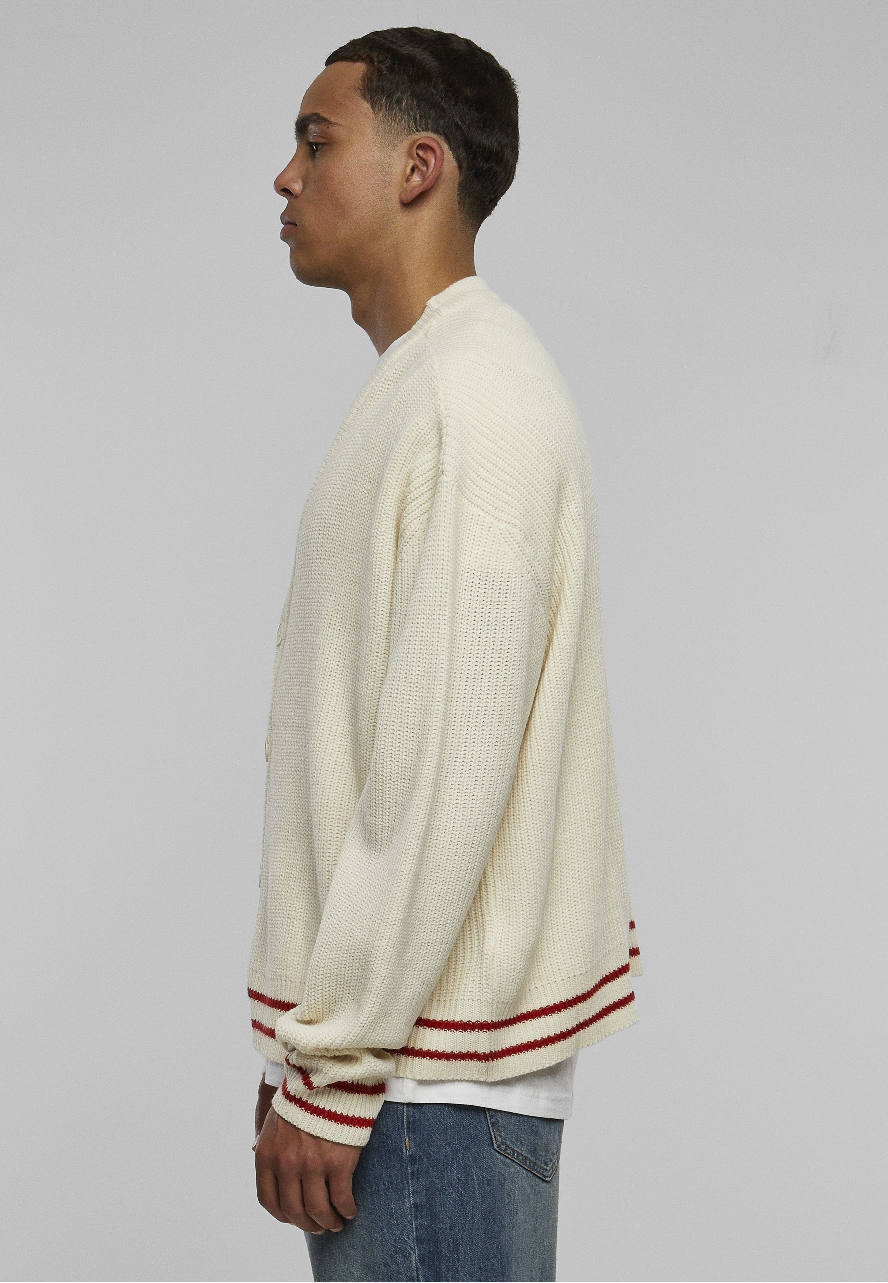 URBAN CLASSICS Strickjacke »Urban Classics Herren Sporty Boxy Cardigan« 1 Stk.