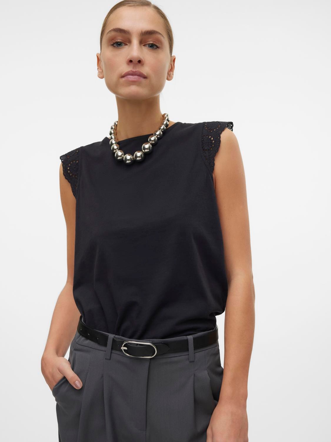 Vero Moda T-Shirt »VMEMILY SL GATHERING TOP JRS NOOS«