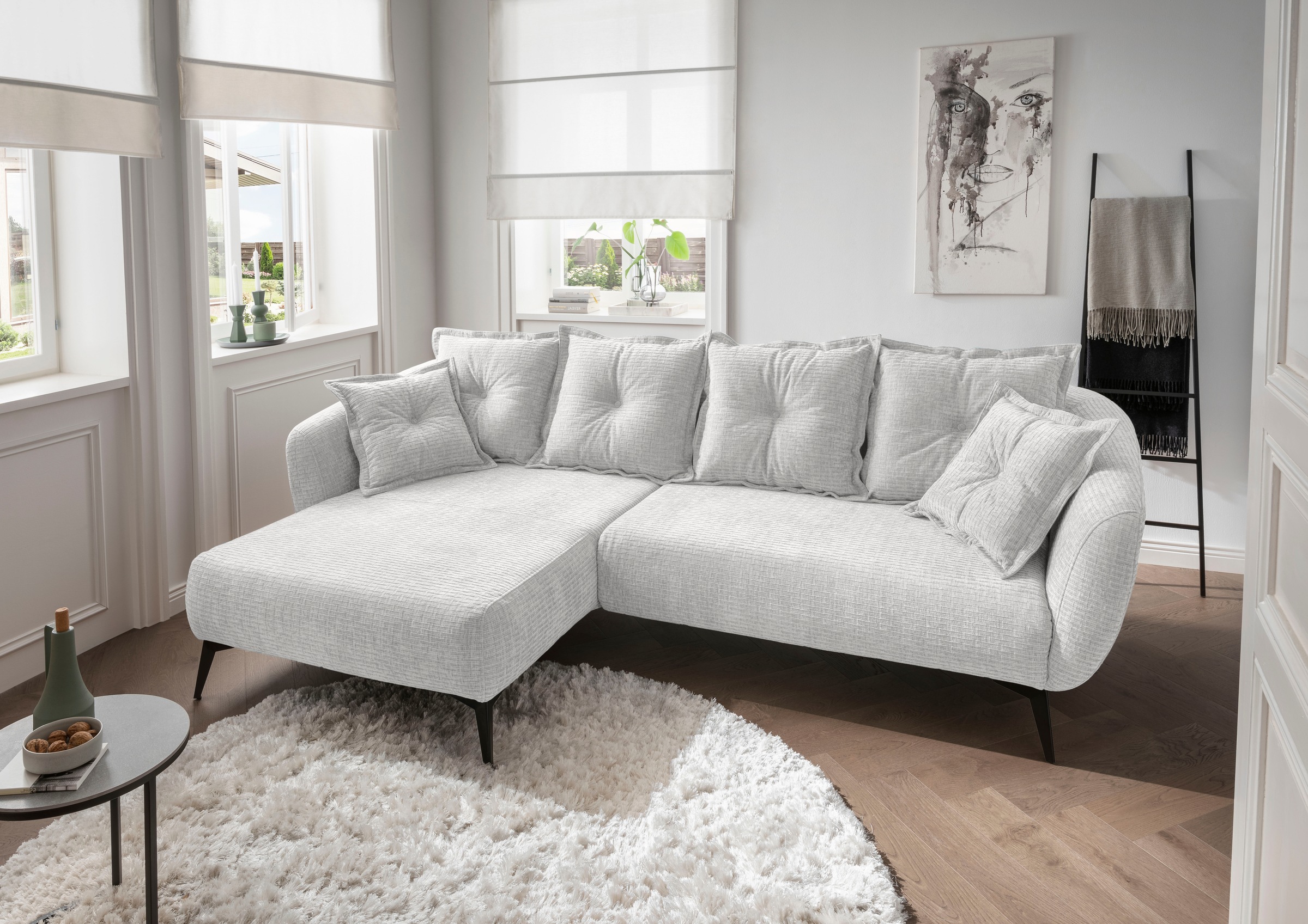 Home affaire Ecksofa "Baggio Stellmaße 277/162 cm, modern & elegant, hoher günstig online kaufen