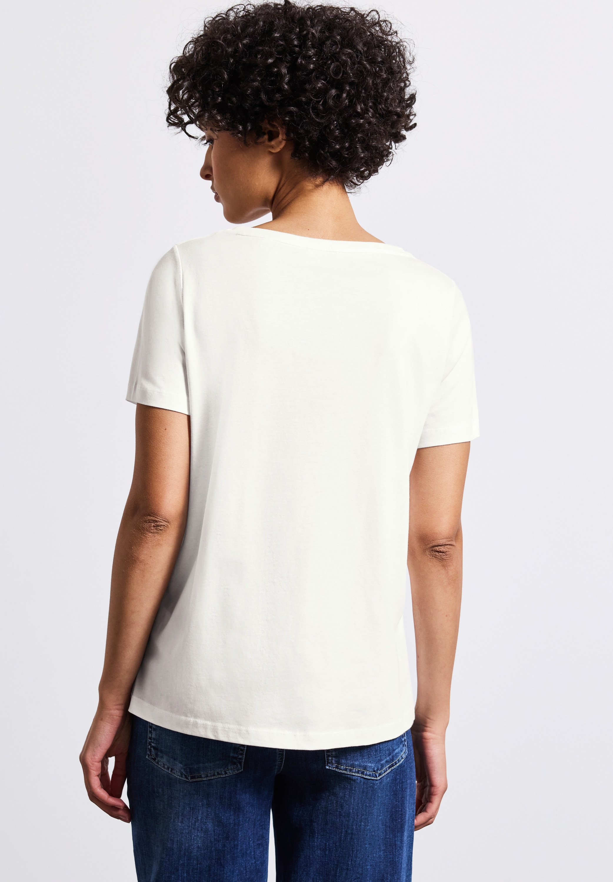 STREET ONE T-Shirt, mit Materialmix