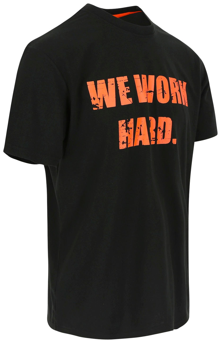 Herock T-Shirt »Anubis«, Kurze Ärmeln, Aufdruck: We Work Hard, Rippstrick  Kragen - in 2 Farben online kaufen | BAUR