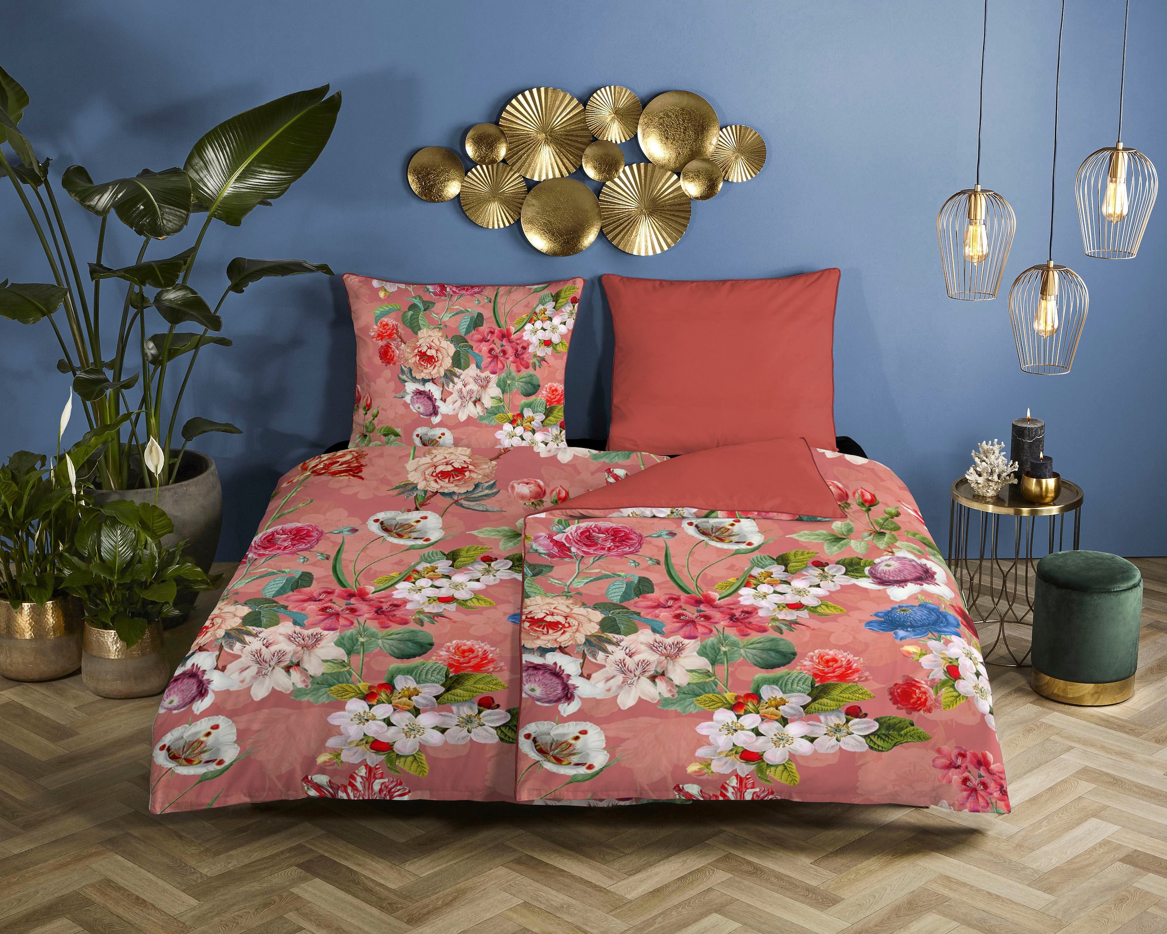 Descanso Wendebettwäsche "Amalia" 2 Stk. tlg. Baumwolle, Satin, 135x200, Bi günstig online kaufen