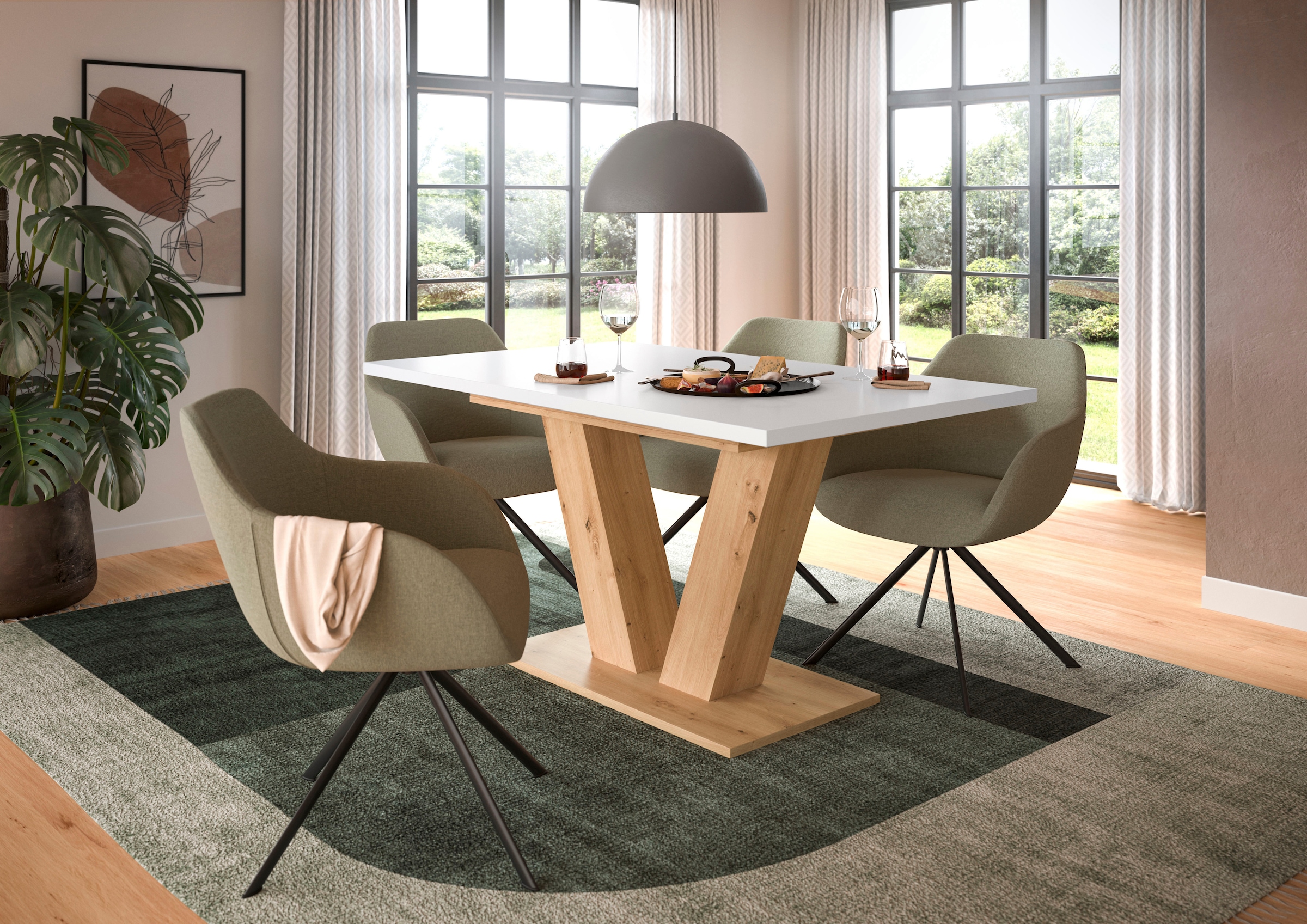 INOSIGN Esstisch "Motus, ausziehbar 150 -190 cm, inklusive 40 cm Einlegepla günstig online kaufen