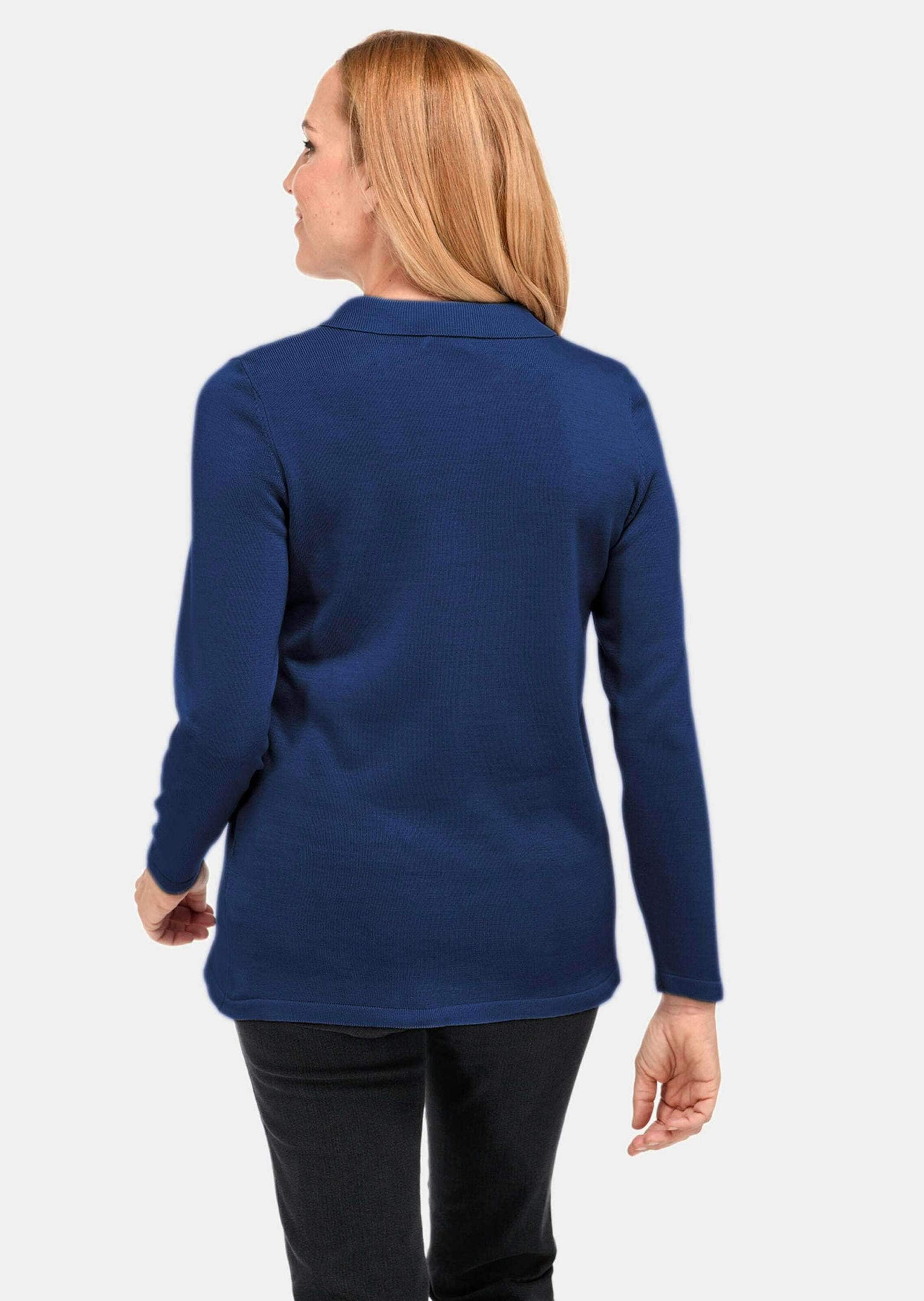 GOLDNER Strickpullover »Pullover Kurzgröße - Unkomplizierter Pullover mit Polokragen«