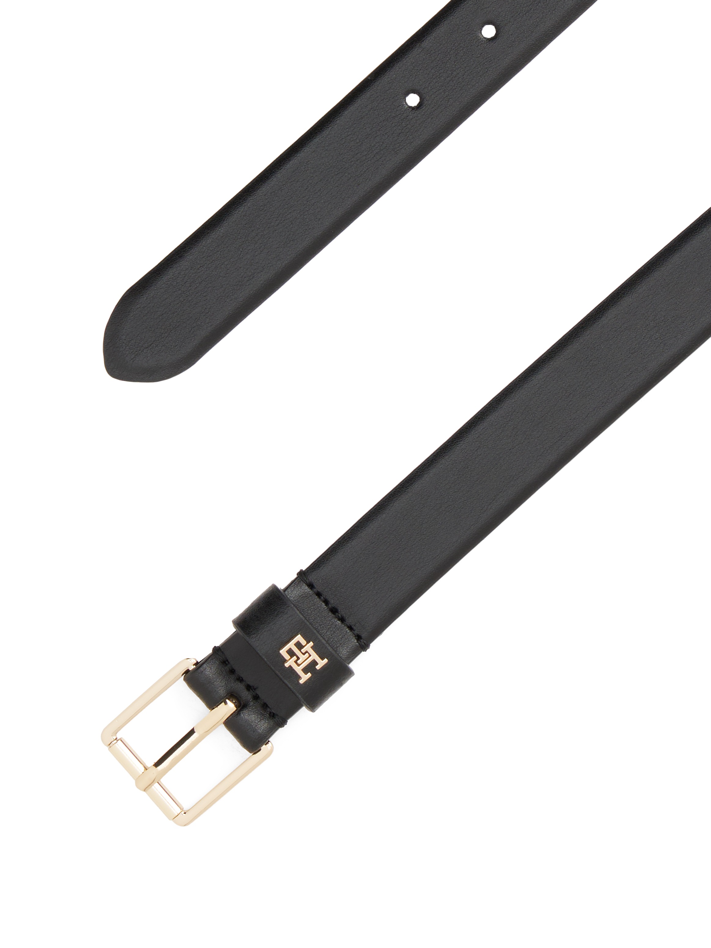 Thumbnail - Tommy Hilfiger Ledergürtel "TH SQUARE 2.5 cm breit GO" mit eckiger Schnalle und TH-Monogramm