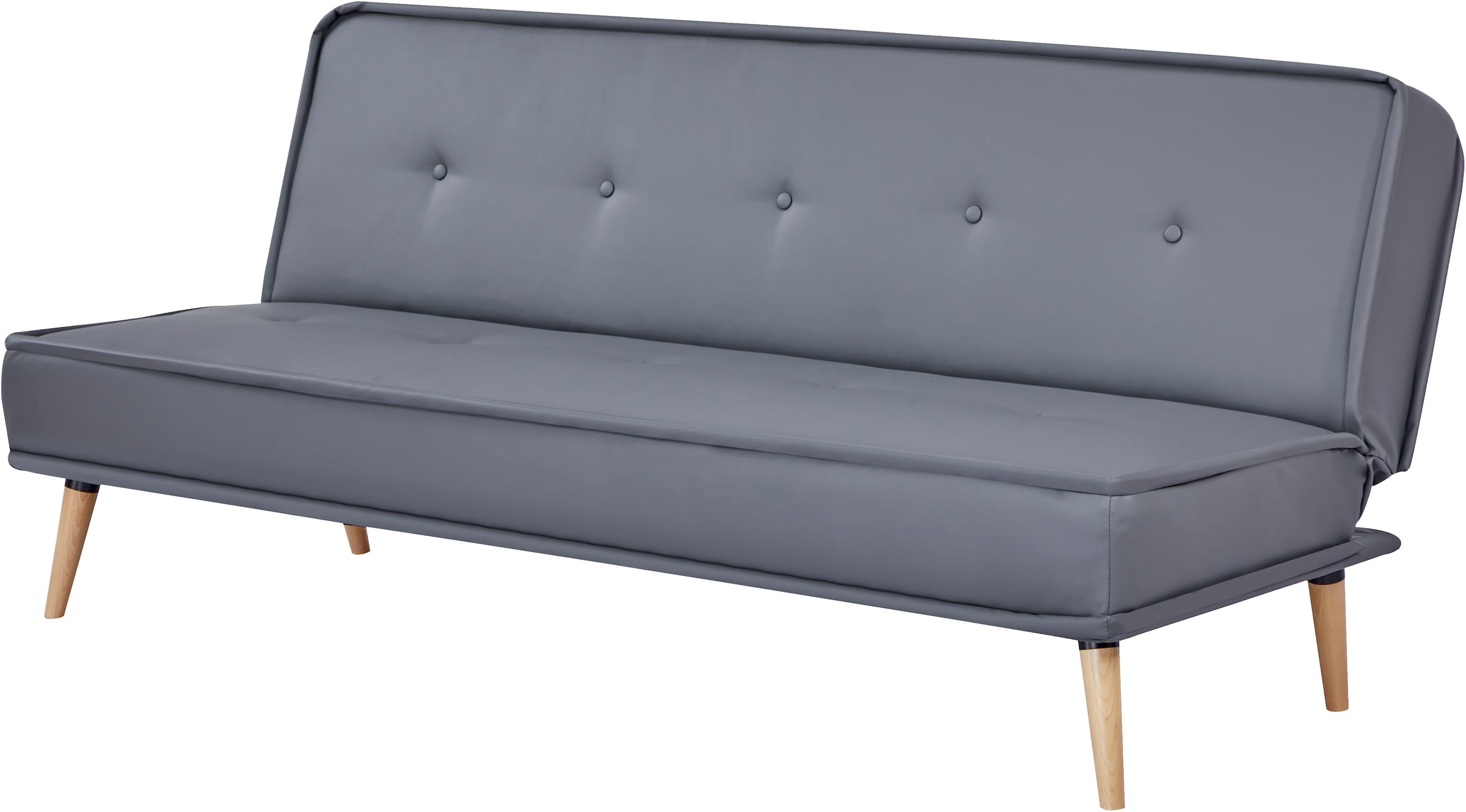 INOSIGN Schlafsofa »ARBON,183cm, klappbarer 3-Sitzer mit verstellbarer Rückenlehne und«, Bettfunktion, Webstoff und Kunstleder