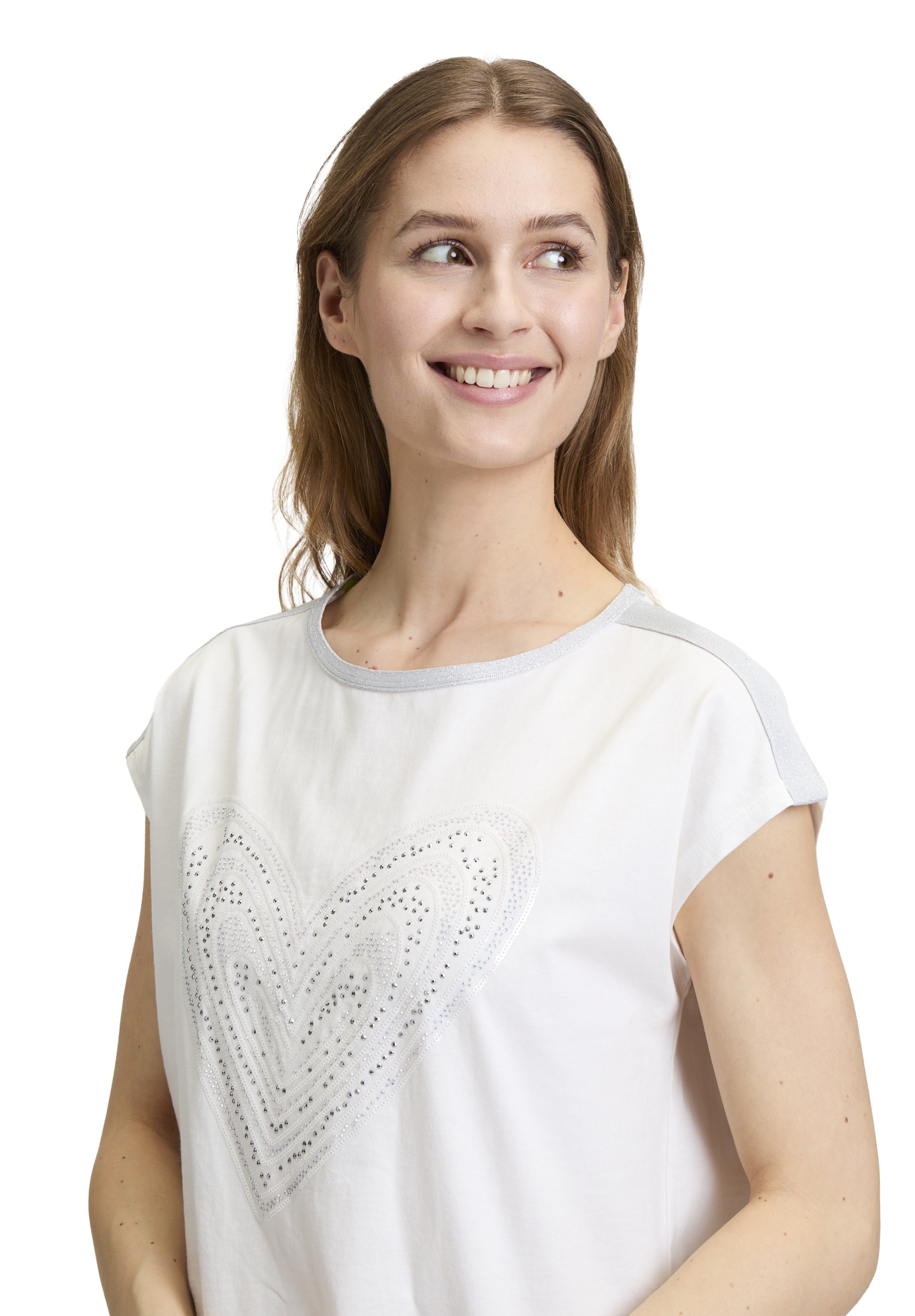 Cartoon Kurzarmshirt »Cartoon Rundhals-Shirt mit Placement«, (1 tlg.), Aufgesteppte Bänder
