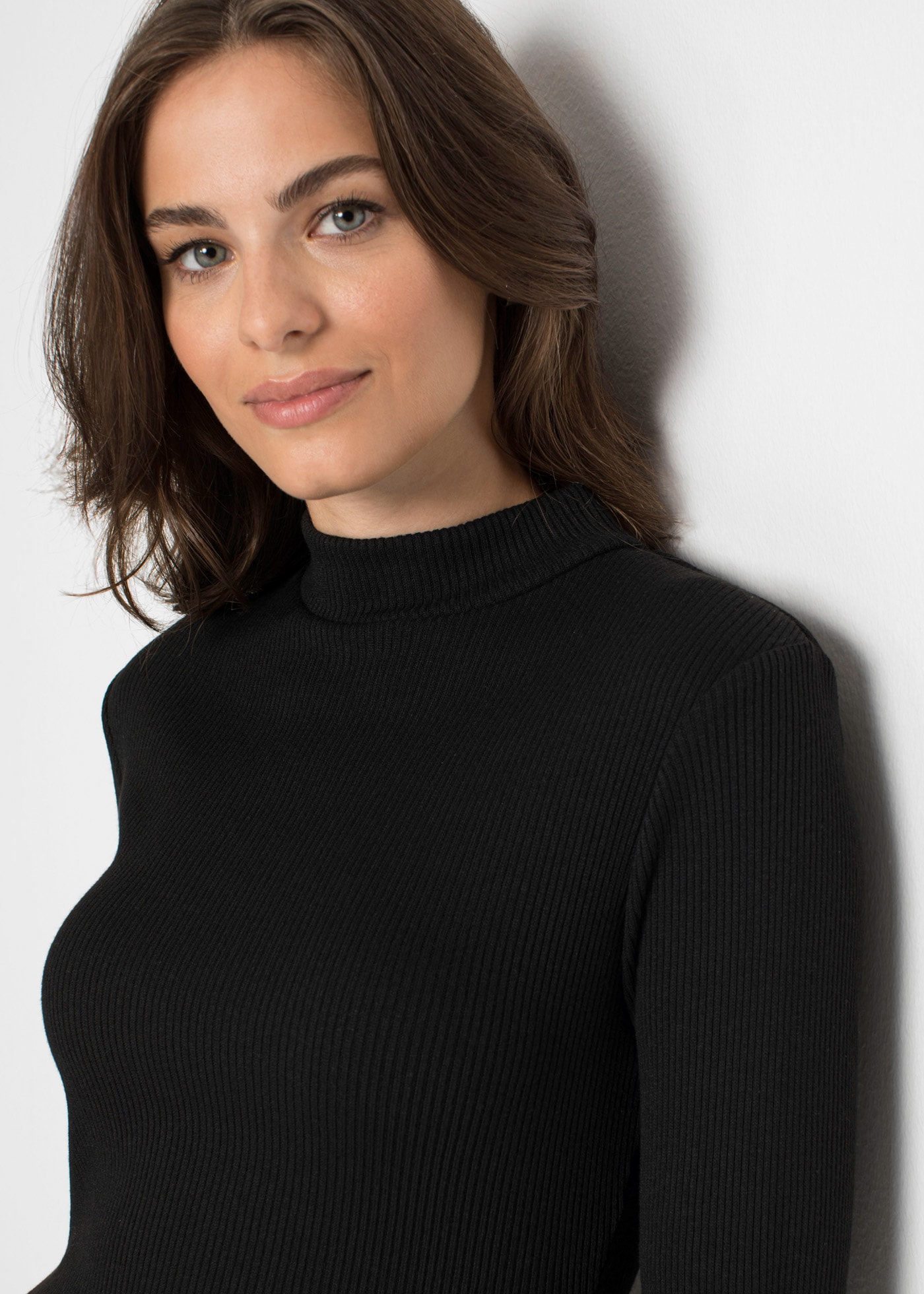 bonprix Minikleid 1 tlg. für Frühling und Sommer, mit langem Arm, schmale Passform