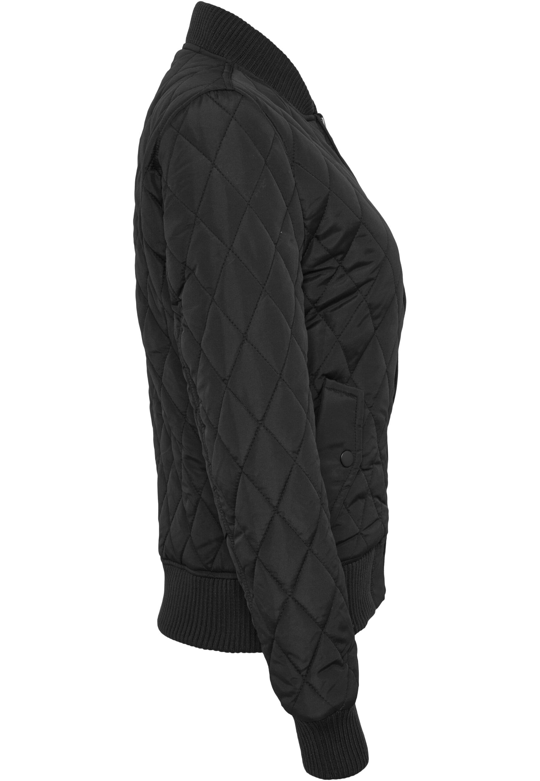 URBAN CLASSICS Allwetterjacke »Urban Classics Damen Ladies Diamond Quilt Nylon Jacket«, (1 St.), ohne Kapuze