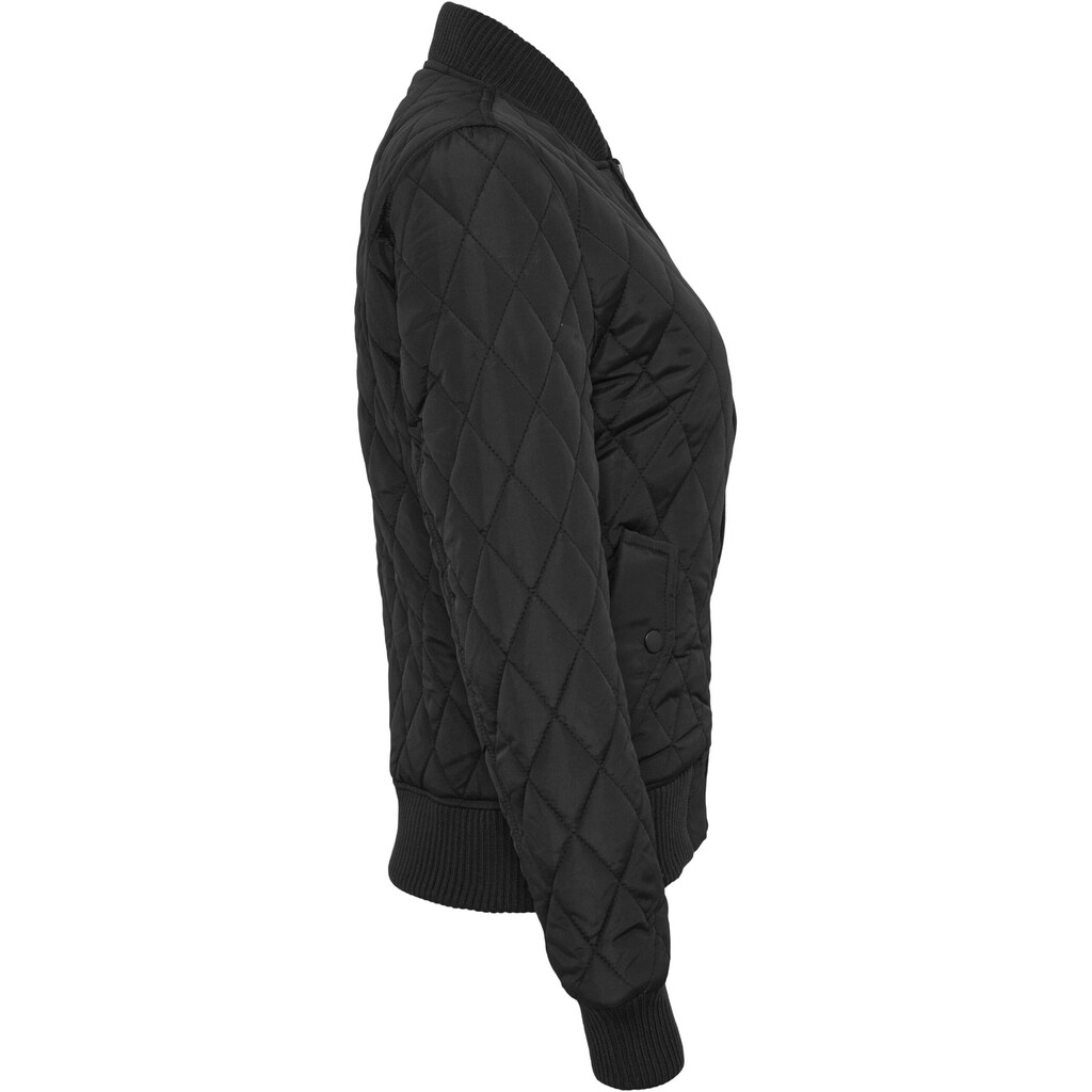 URBAN CLASSICS Allwetterjacke »Urban Classics Damen Ladies Diamond Quilt Nylon Jacket«, (1 St.), ohne Kapuze