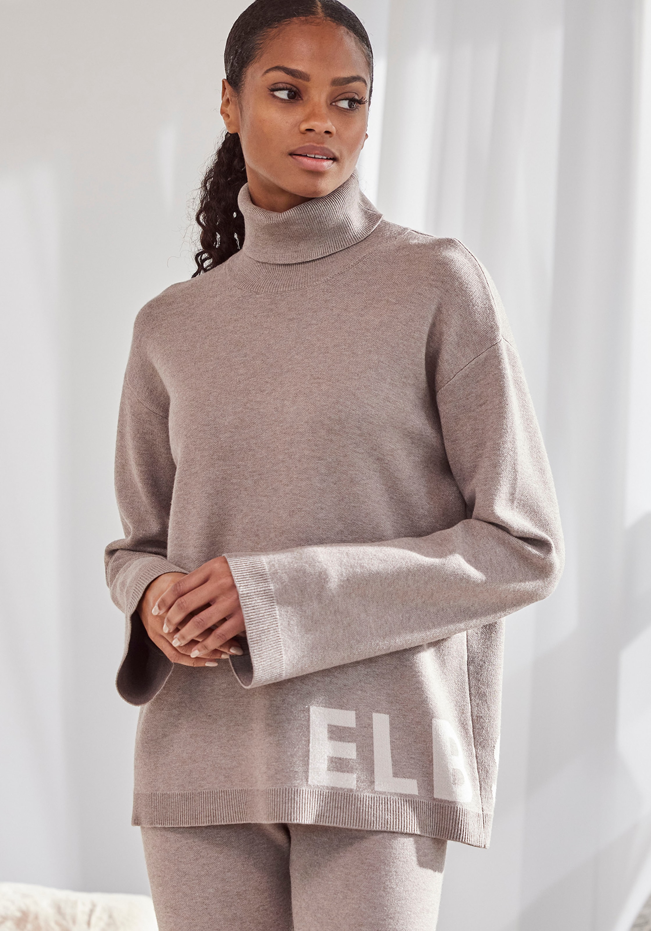 Elbsand Sweater "- Strickpullover - Rollkragenpullover", aus hochwertigem Strick und eingestricktem Logo, Loungewear