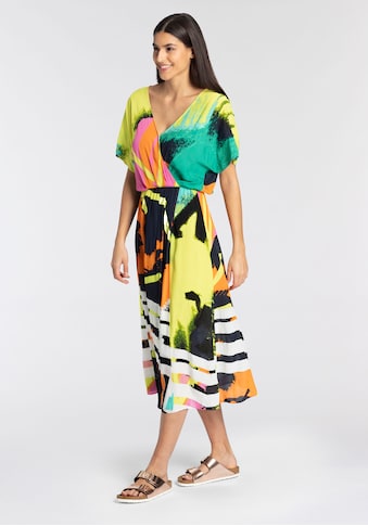 Midikleid, mit Tropicalprint