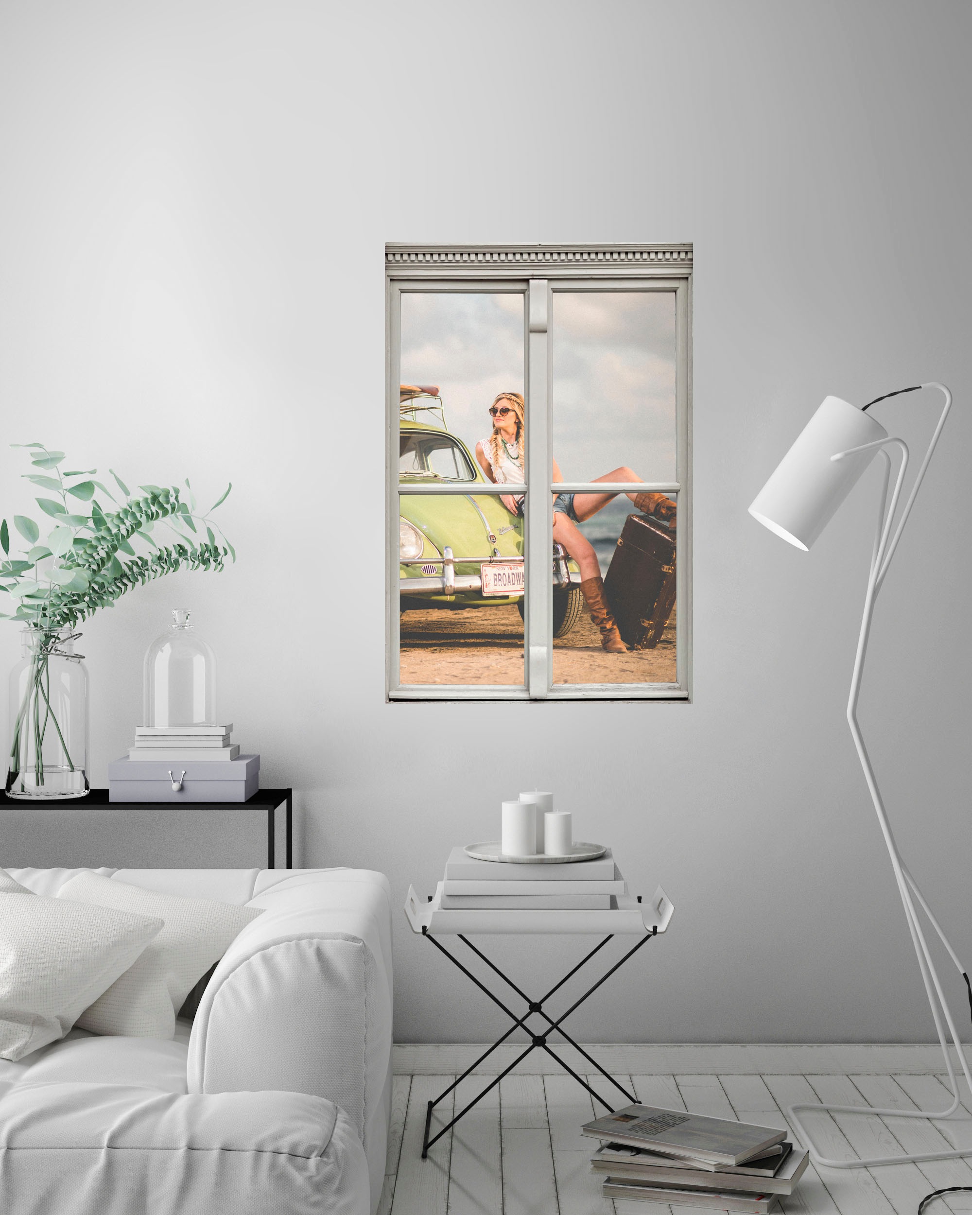 queence Wandsticker »Frau«, Wandsticker, Wandbild, selbstklebend, 3D, Fenster
