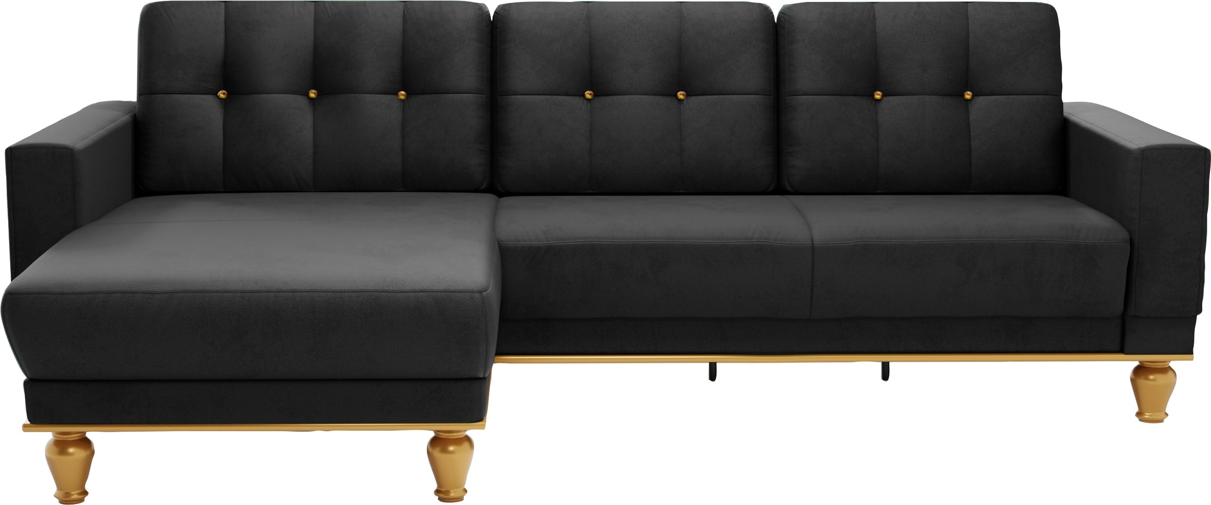 sit&more Ecksofa "Orient 5 V L-Form", mit Strass-Stein, wahlweise mit Bettf günstig online kaufen